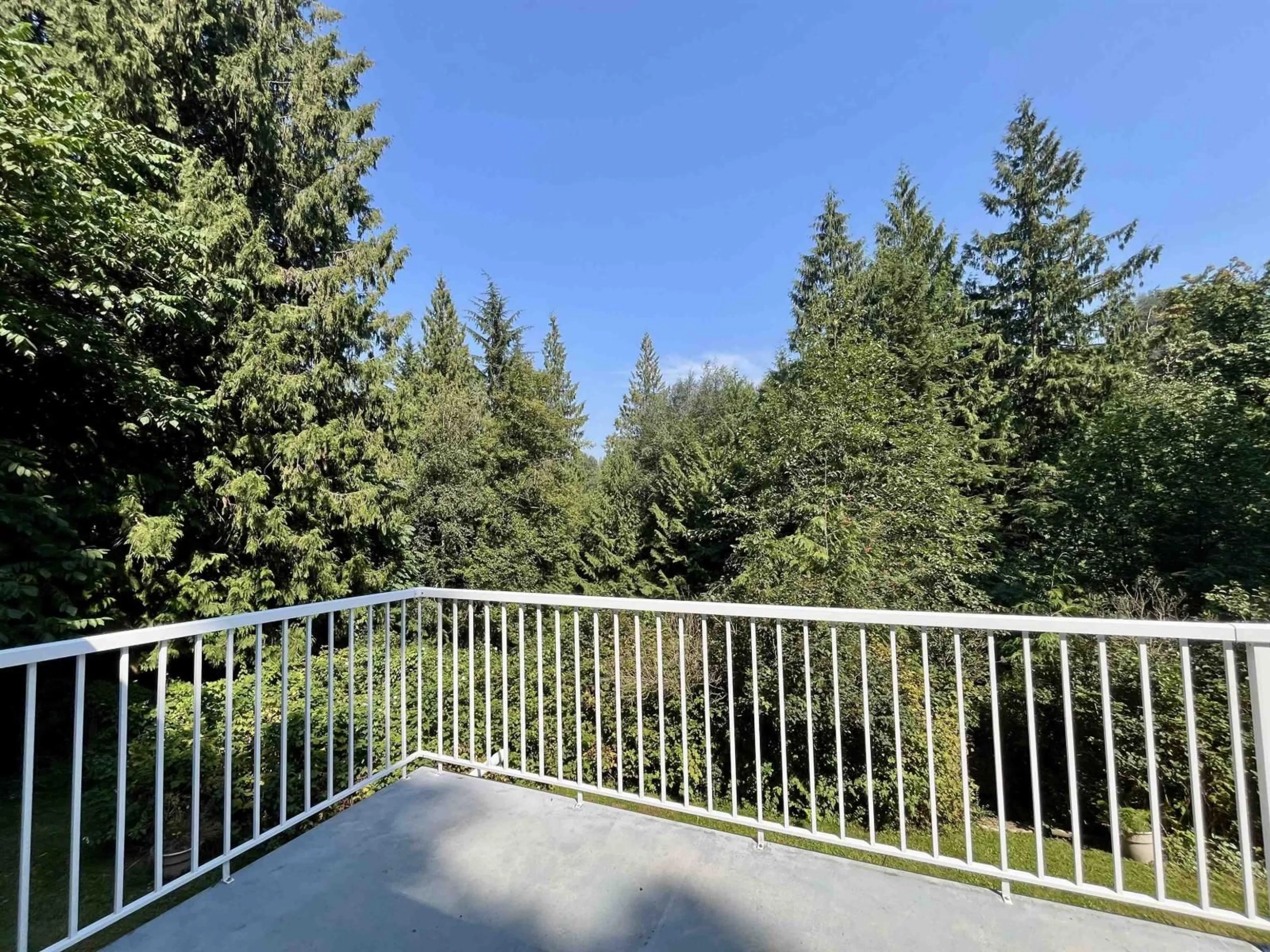 Balcony in the apartment, forest/trees view for 6080 ROSS ROAD, Chilliwack British Columbia V2R4S6