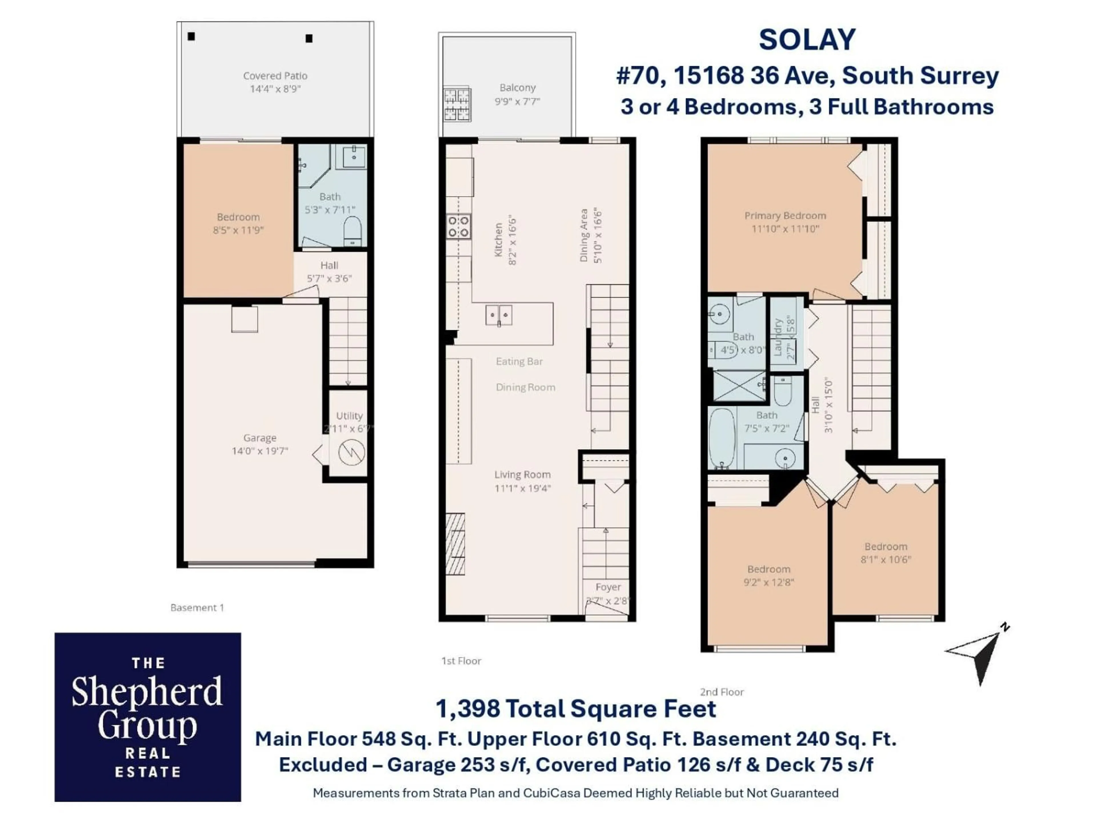 Floor plan for 70 - 15168 36 STREET, Surrey British Columbia V3Z0Z6