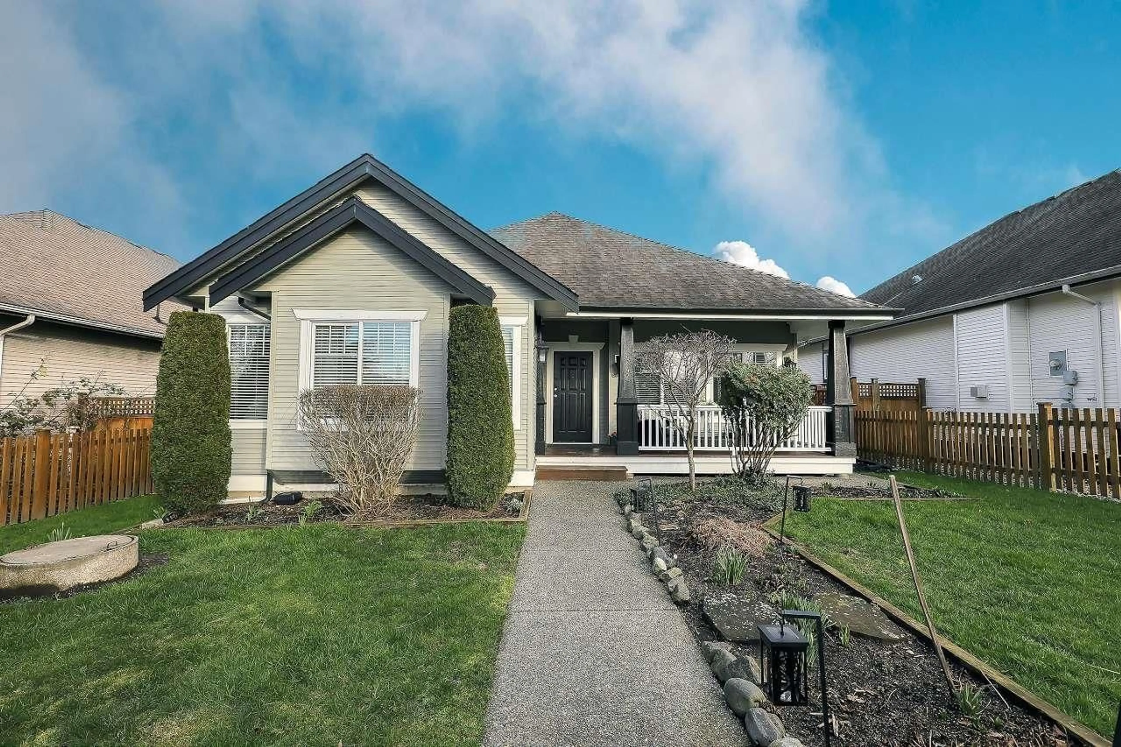 Home with vinyl exterior material, street for 6842 184TH STREET, Surrey British Columbia V3S2J5