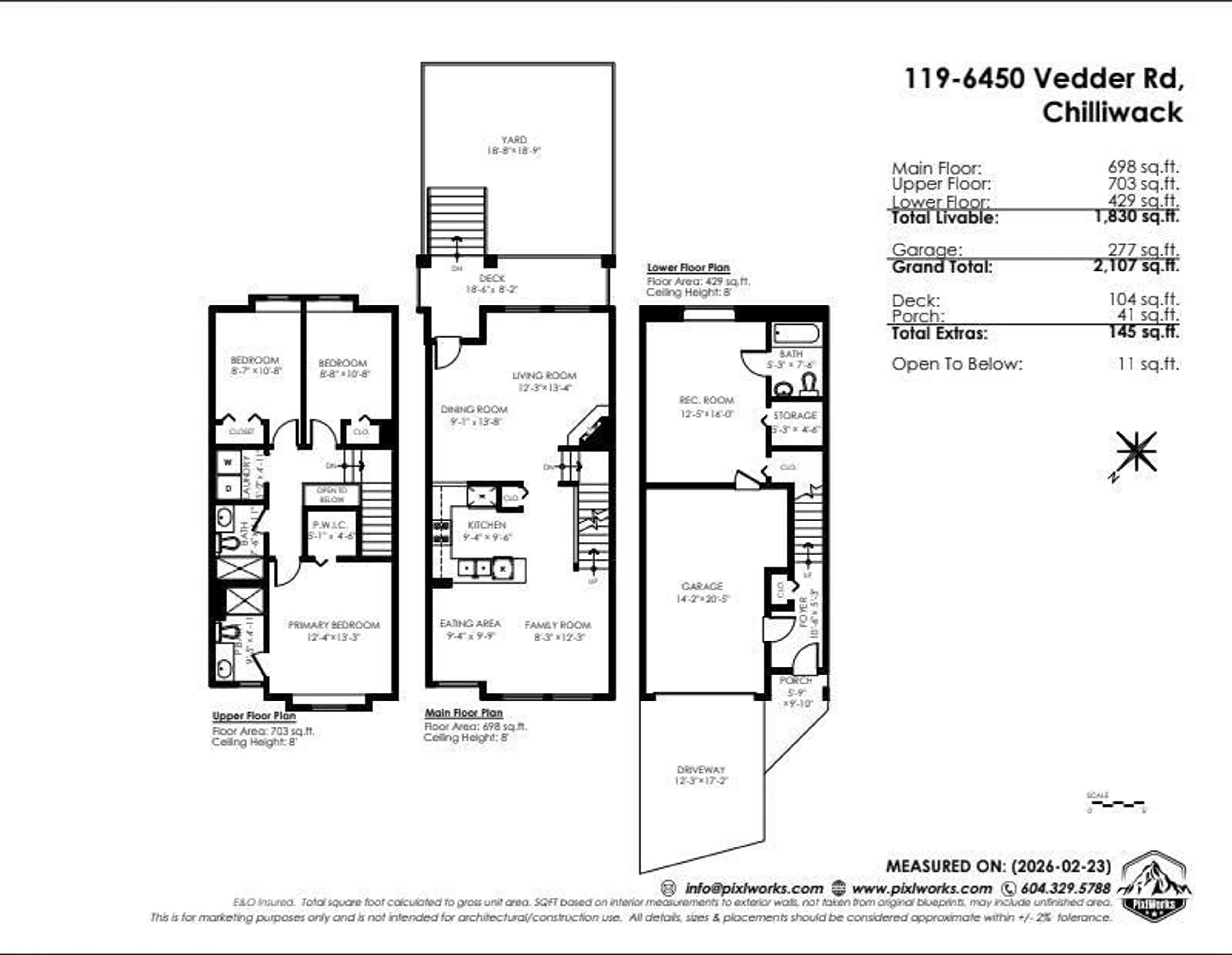 Floor plan for 119 - 6450 VEDDER ROAD, Chilliwack British Columbia V2R5N7