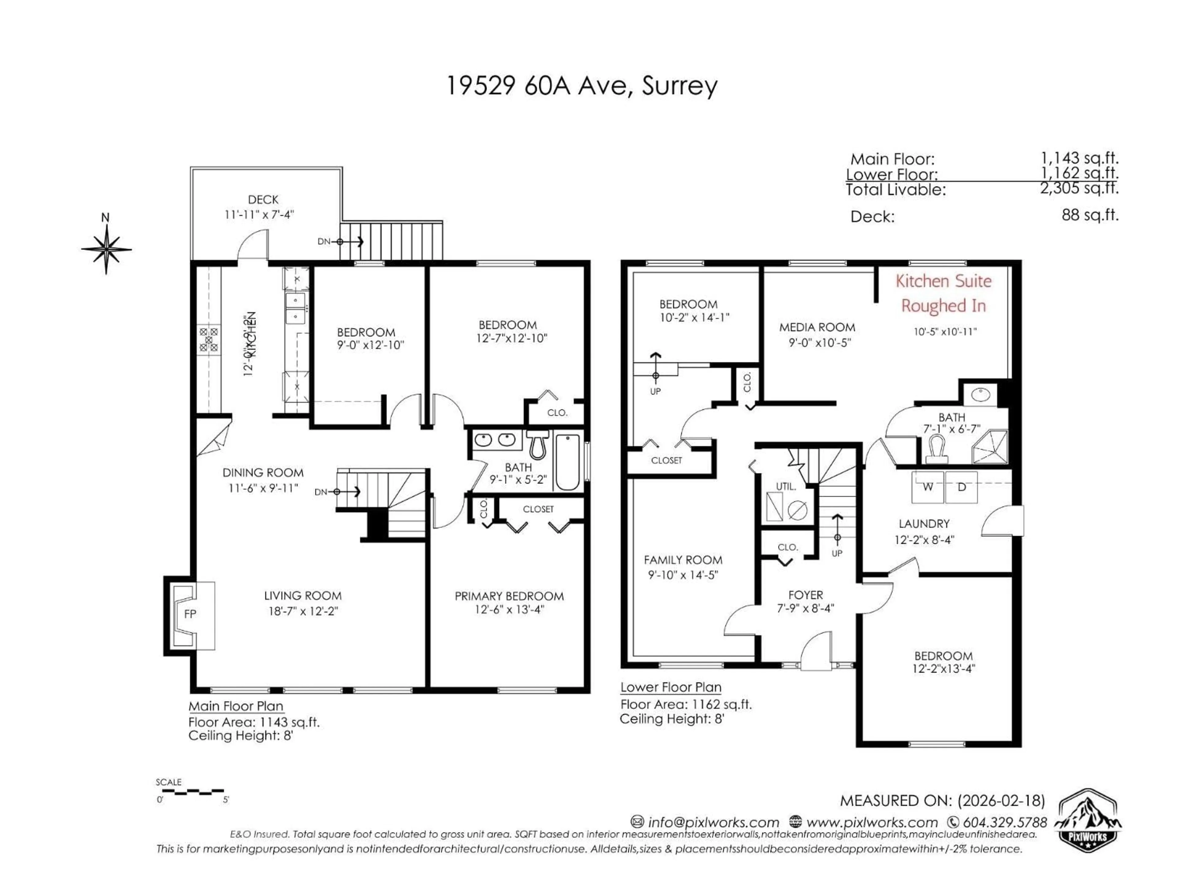 Floor plan for 19529 60A AVENUE, Surrey British Columbia V3S7K9