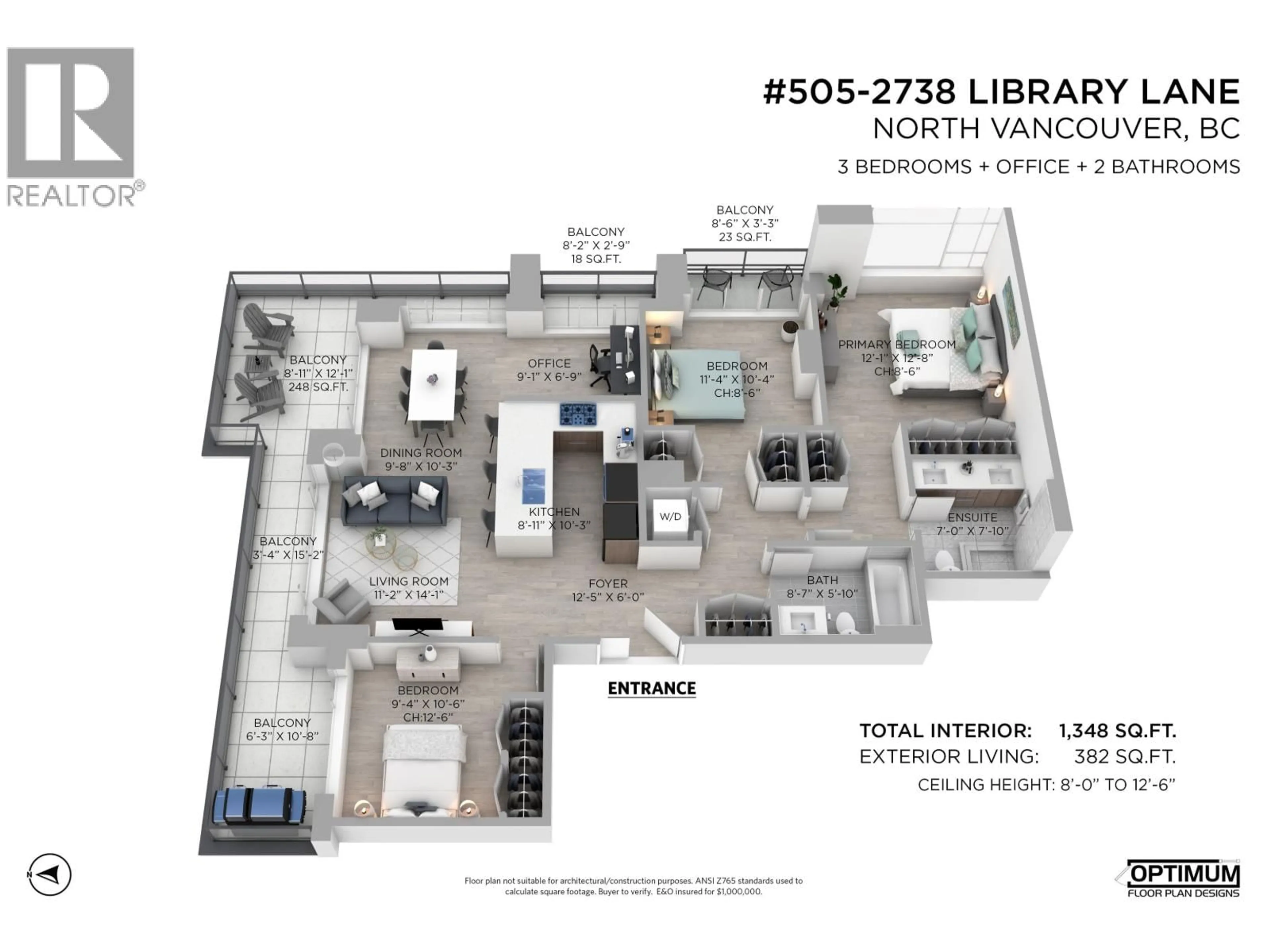 Floor plan for 505 - 2738 LIBRARY LANE, North Vancouver British Columbia V7J0B3