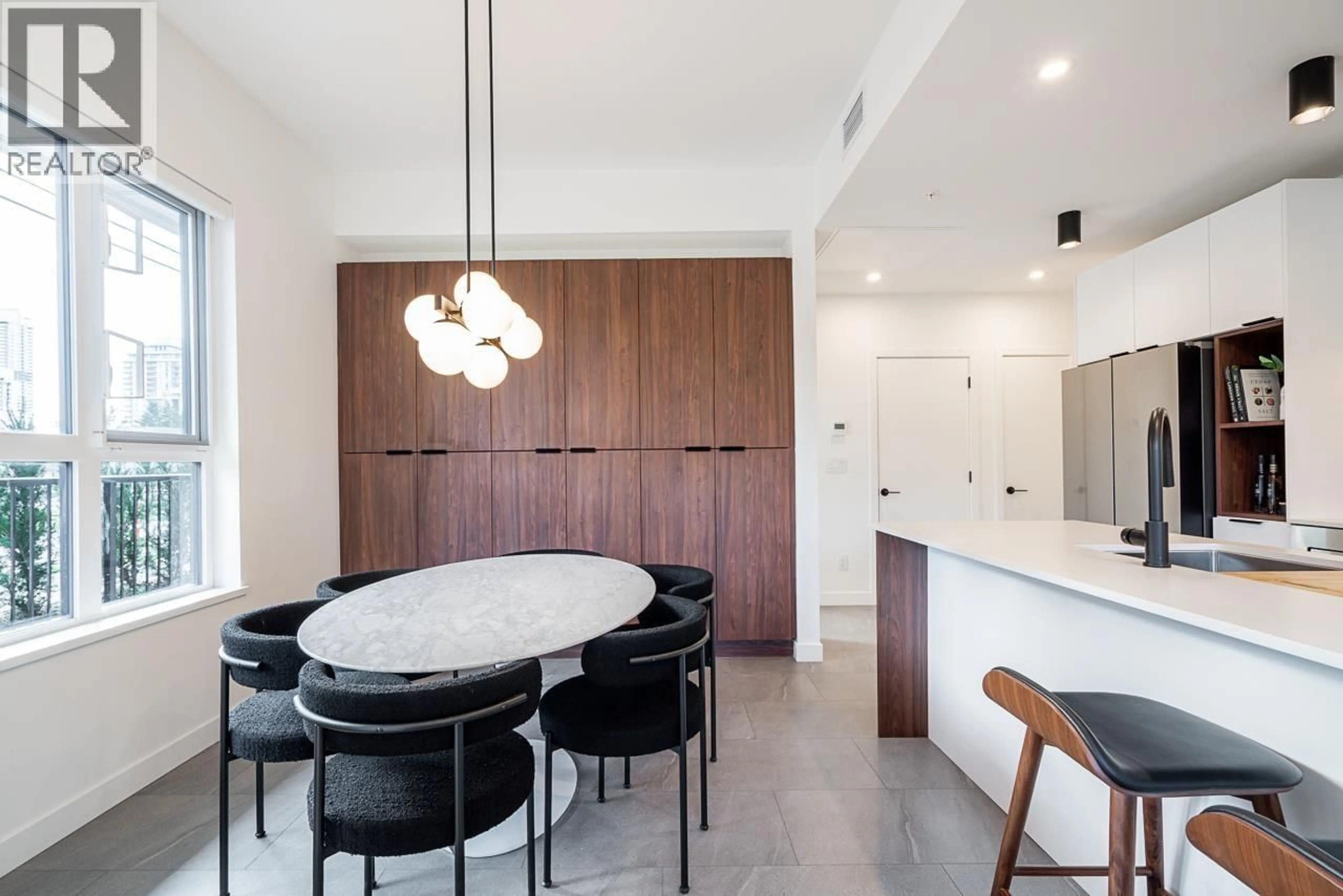 Contemporary kitchen, ceramic/tile floor for 110 - 623 KEMSLEY AVENUE, Coquitlam British Columbia V3J3Z4