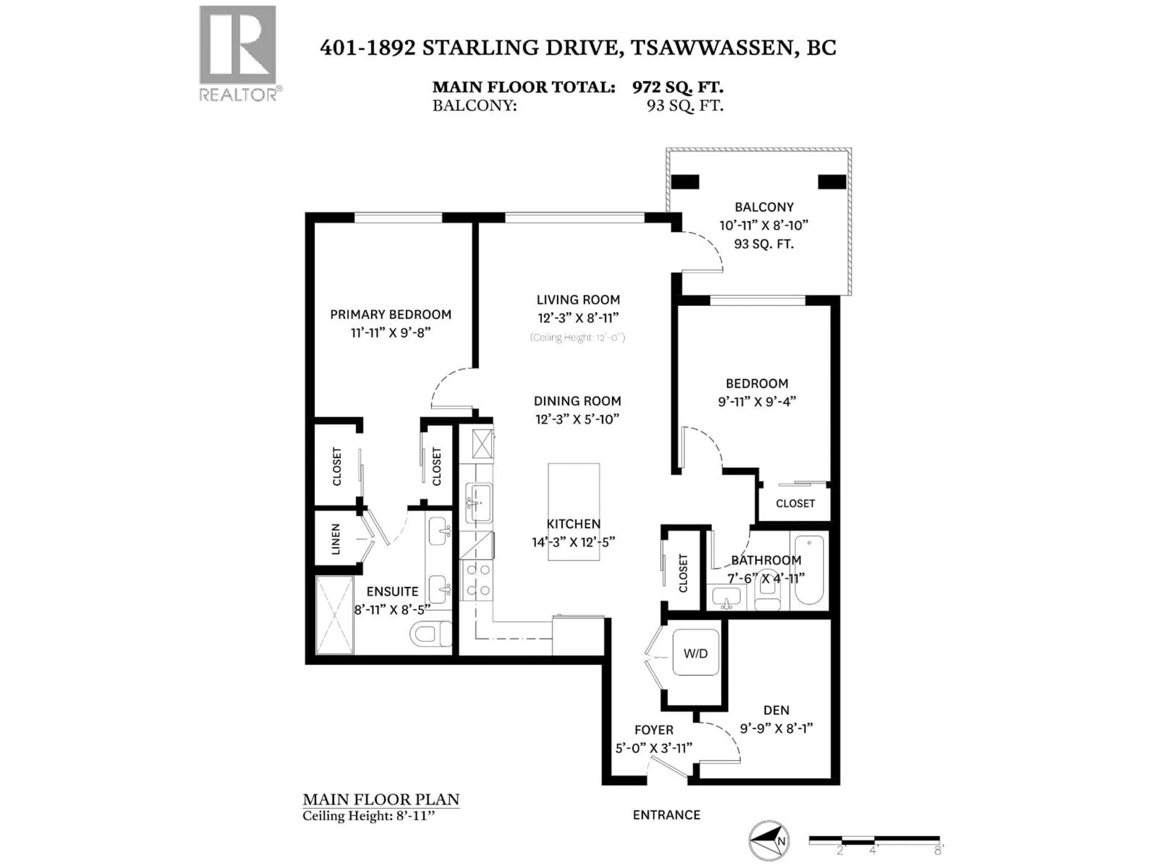 Floor plan for 401 - 1892 STARLING DRIVE, Tsawwassen British Columbia V4M0C7
