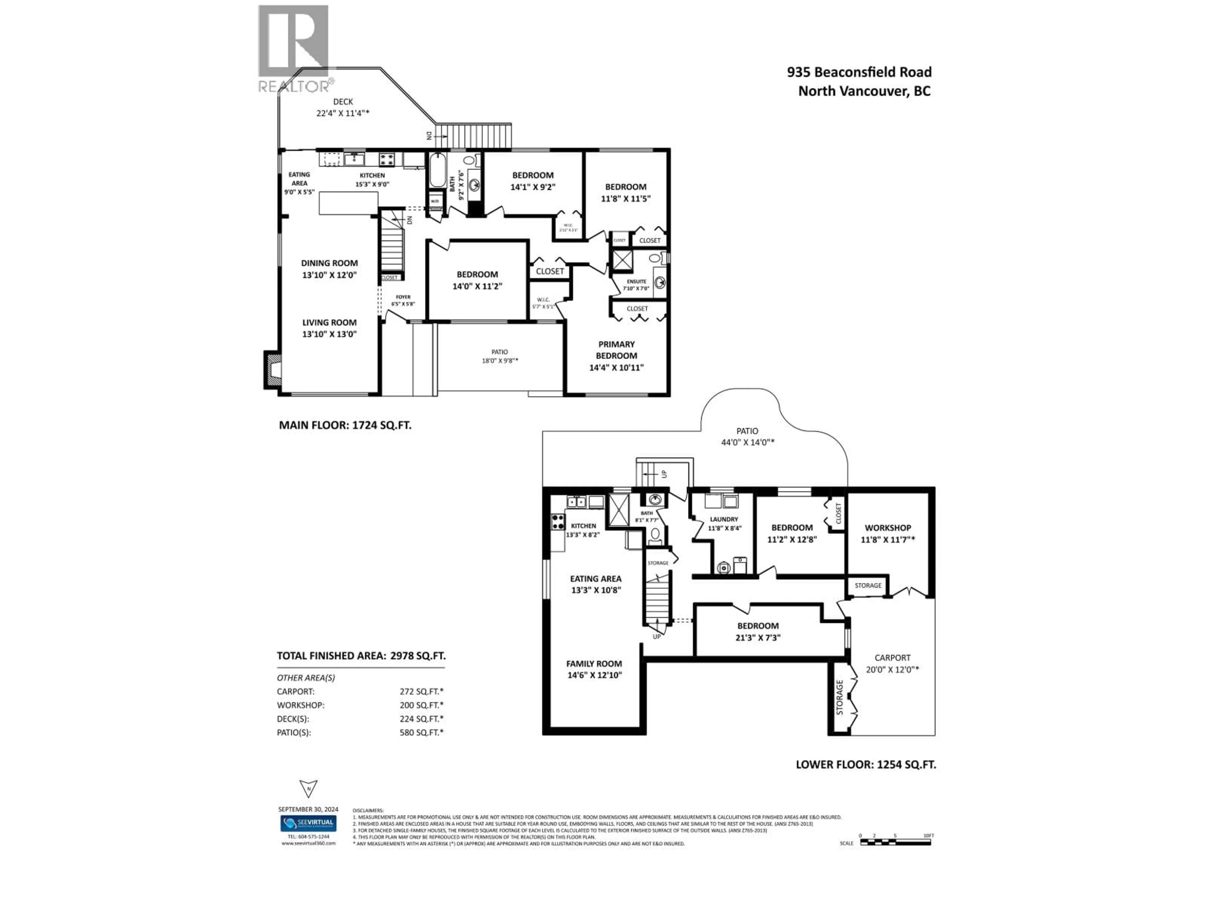 Floor plan for 935 BEACONSFIELD ROAD, North Vancouver British Columbia V7R1S7