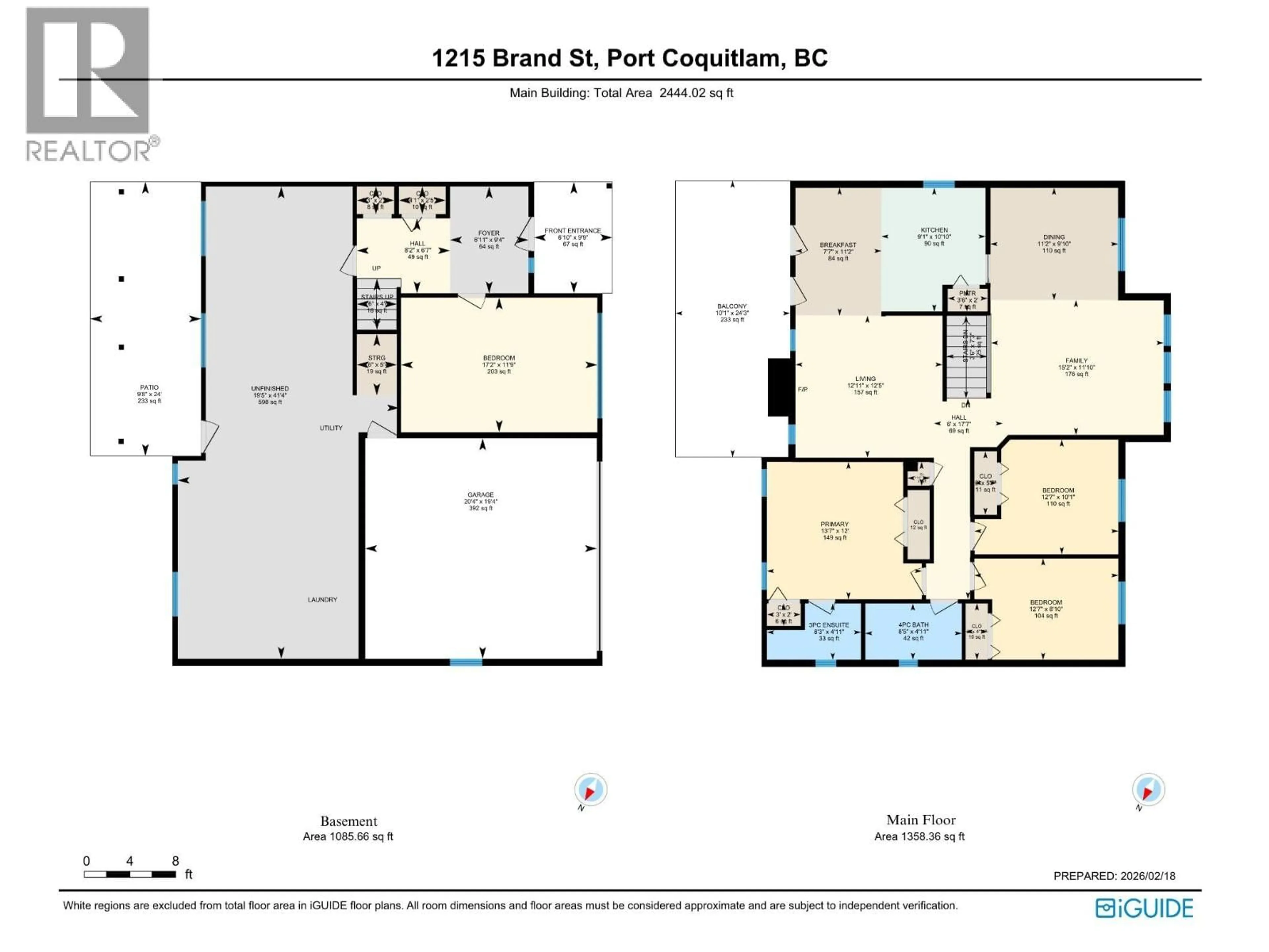Floor plan for 1215 BRAND STREET, Port Coquitlam British Columbia V3C5C4
