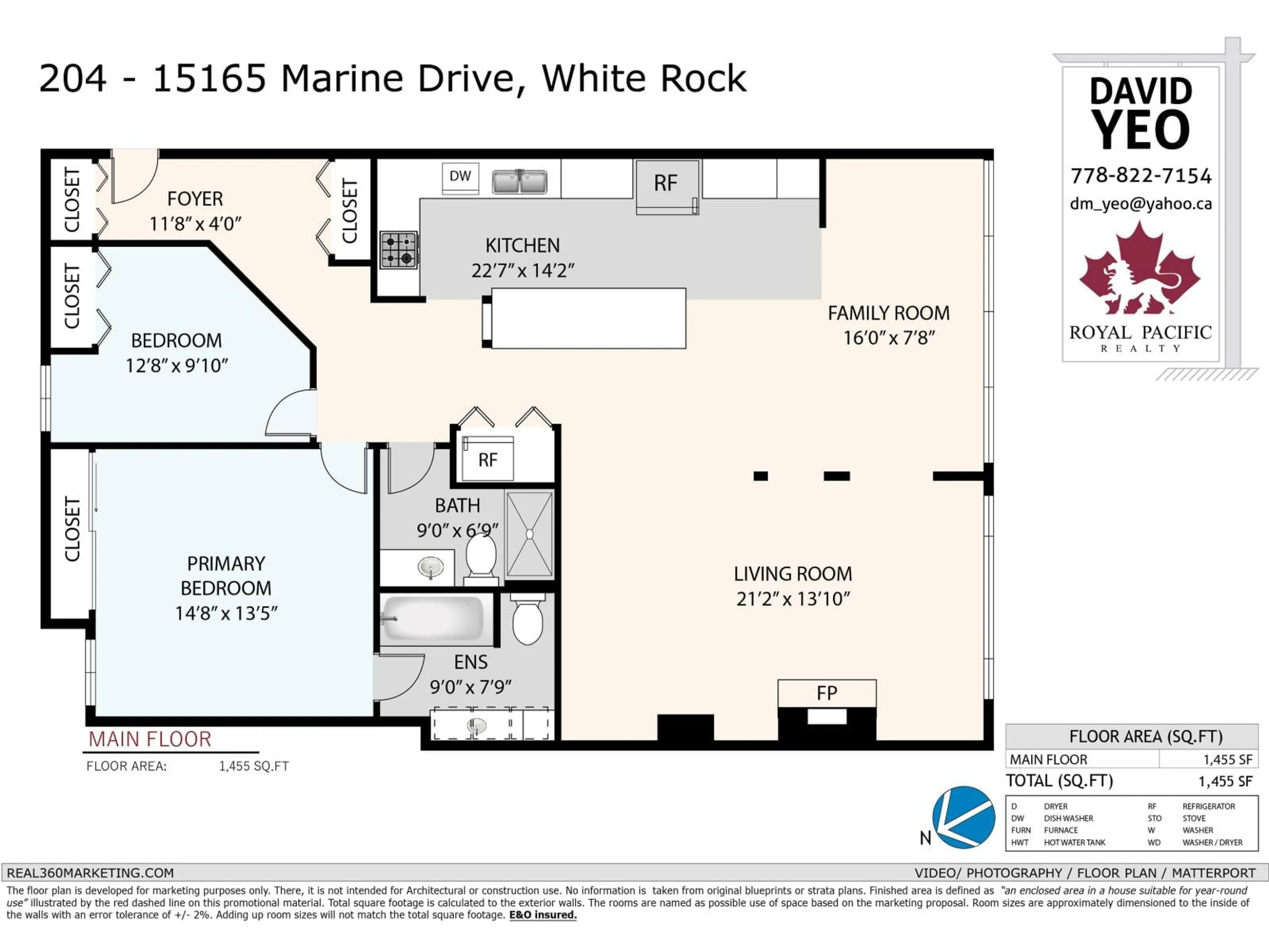 Floor plan for 204 - 15165 MARINE DRIVE, White Rock British Columbia V4B1C5