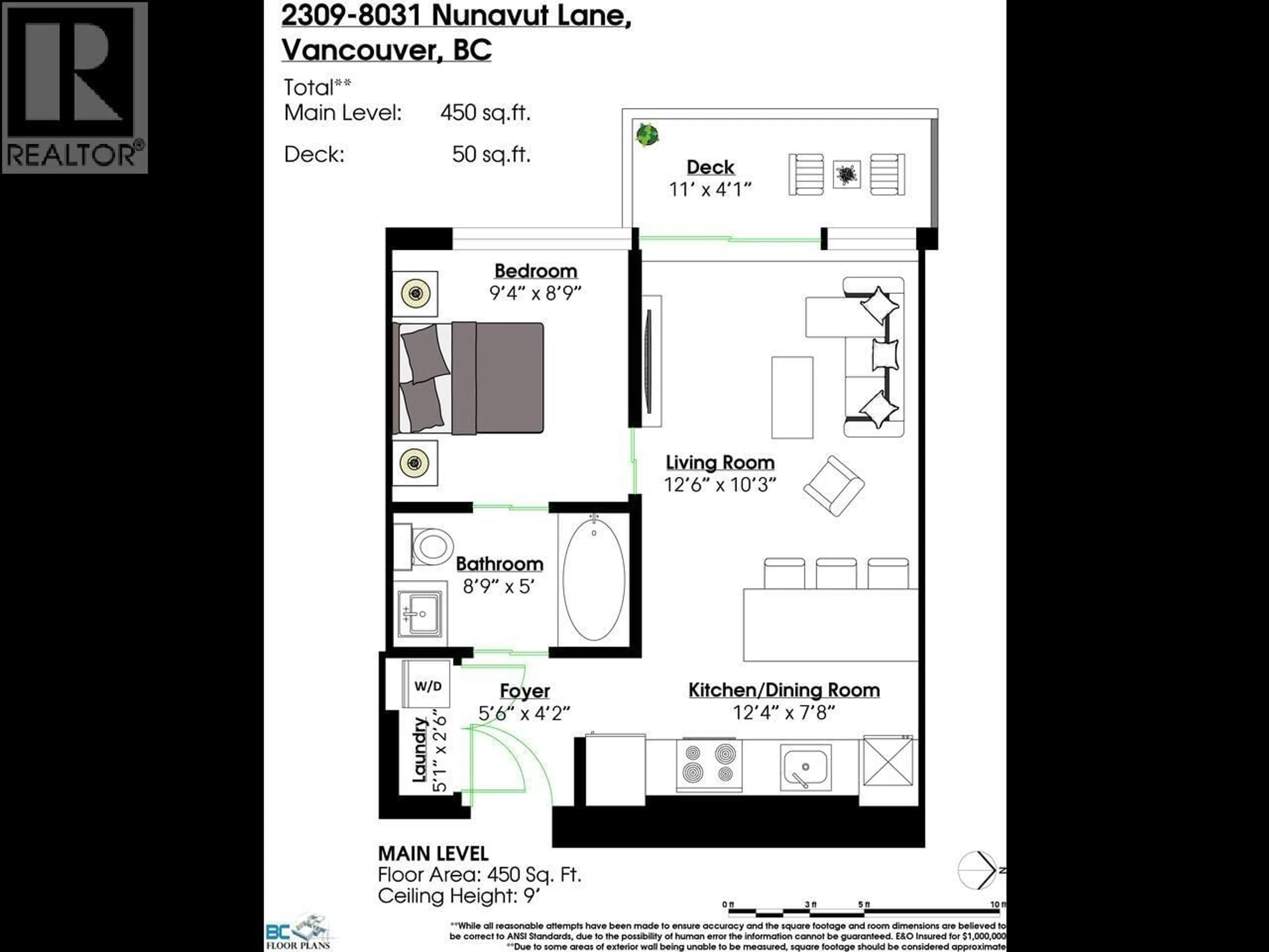 Floor plan for 2309 - 8031 NUNAVUT LANE, Vancouver British Columbia V5X0C9