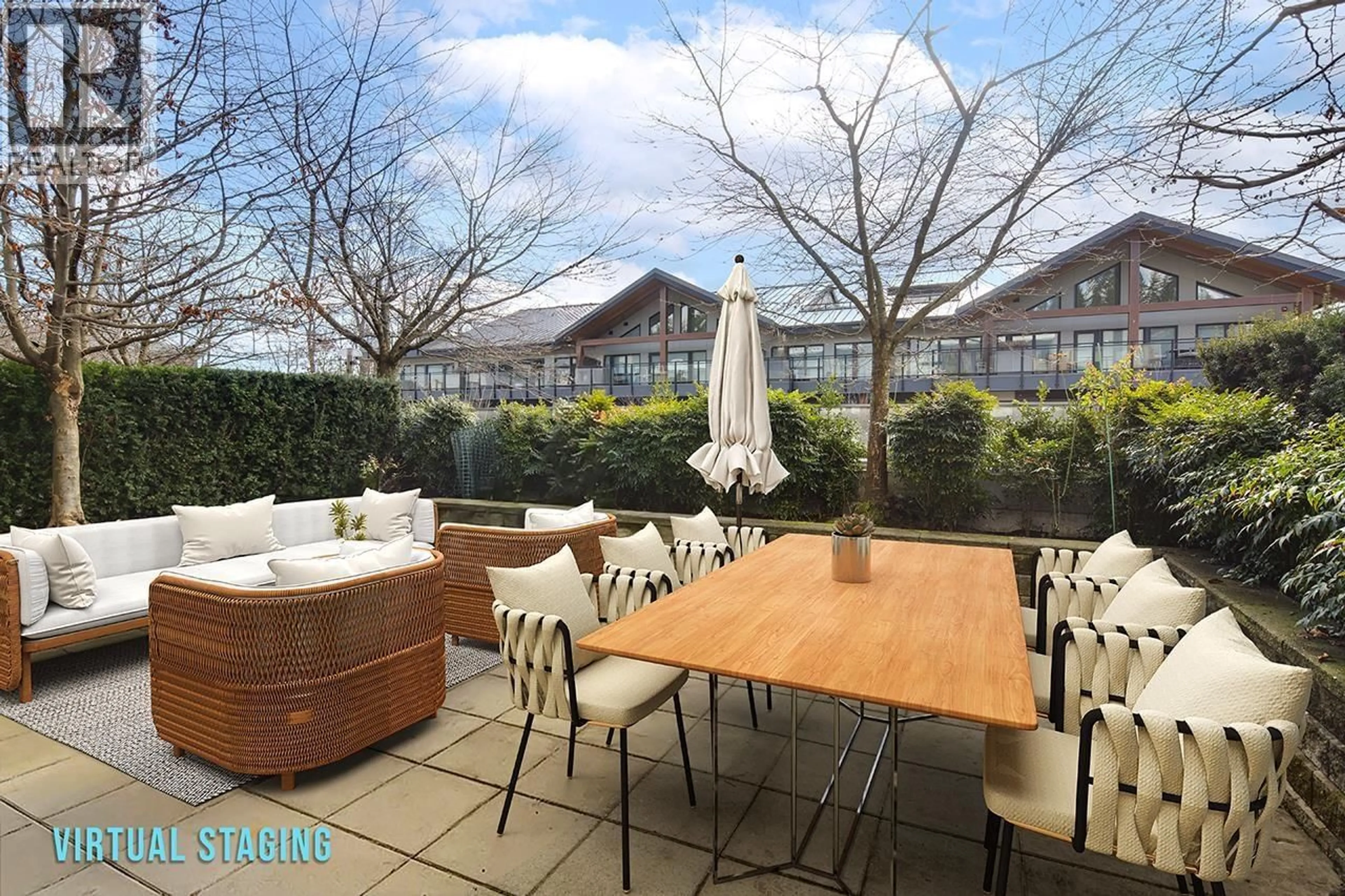 Patio, water/lake/river/ocean view for 206 - 1061 MARINE DRIVE, North Vancouver British Columbia V7P1S6