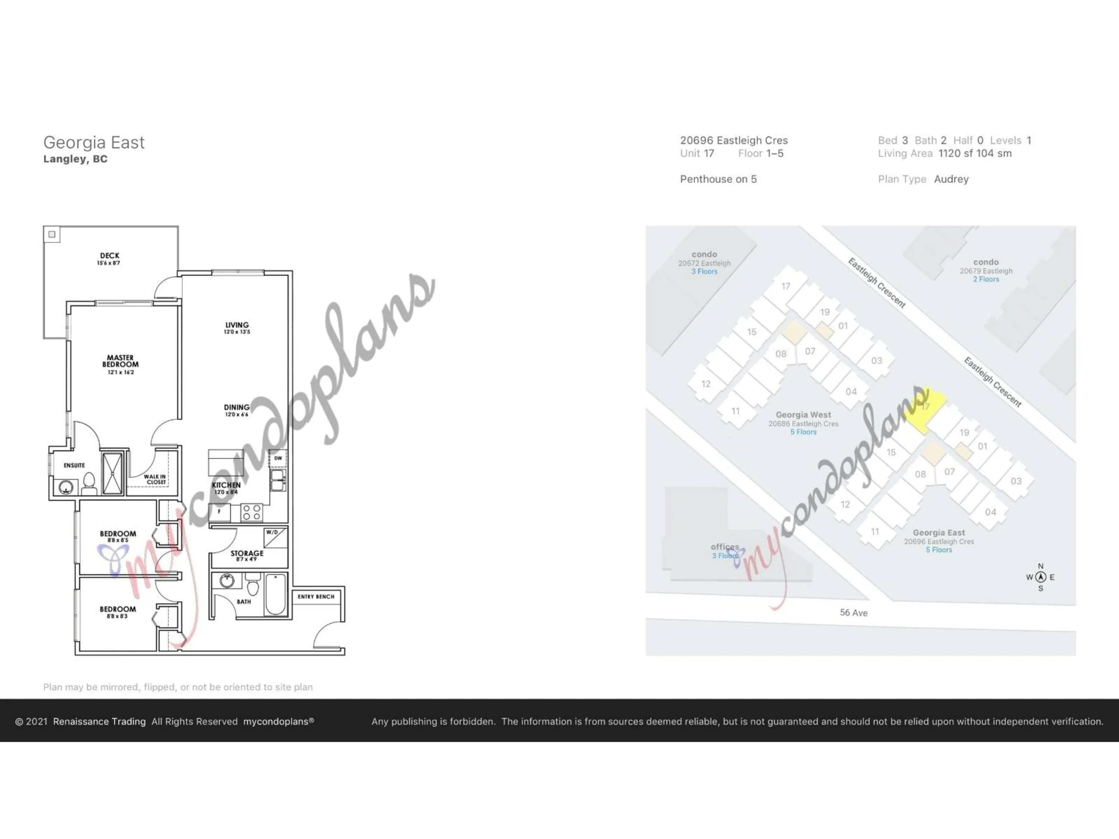 Floor plan for 217 - 20695 EASTLEIGH CRESCENT, Langley British Columbia V3A0P7