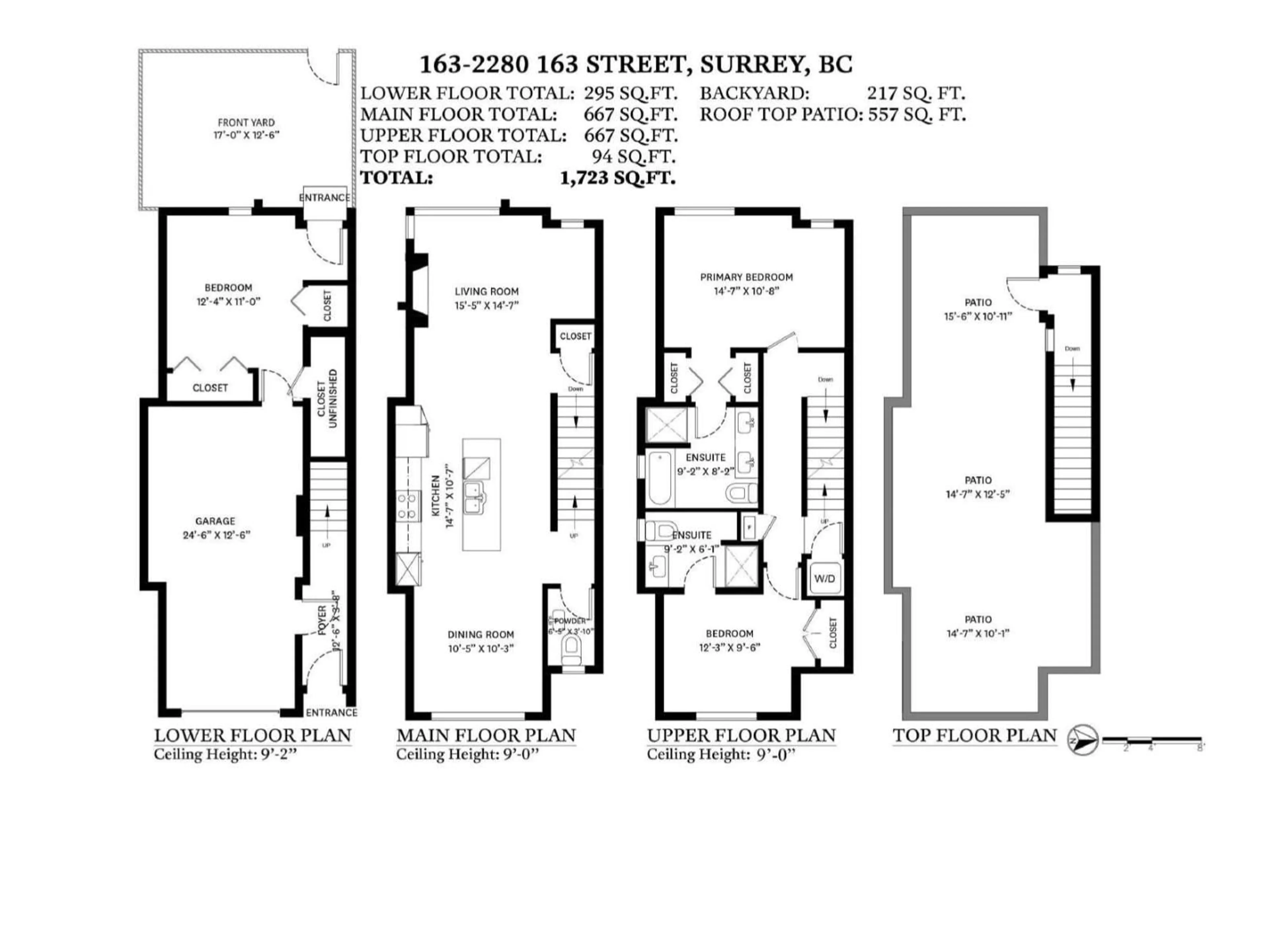 Floor plan for 163 - 2280 163 STREET, Surrey British Columbia V3Z0S4
