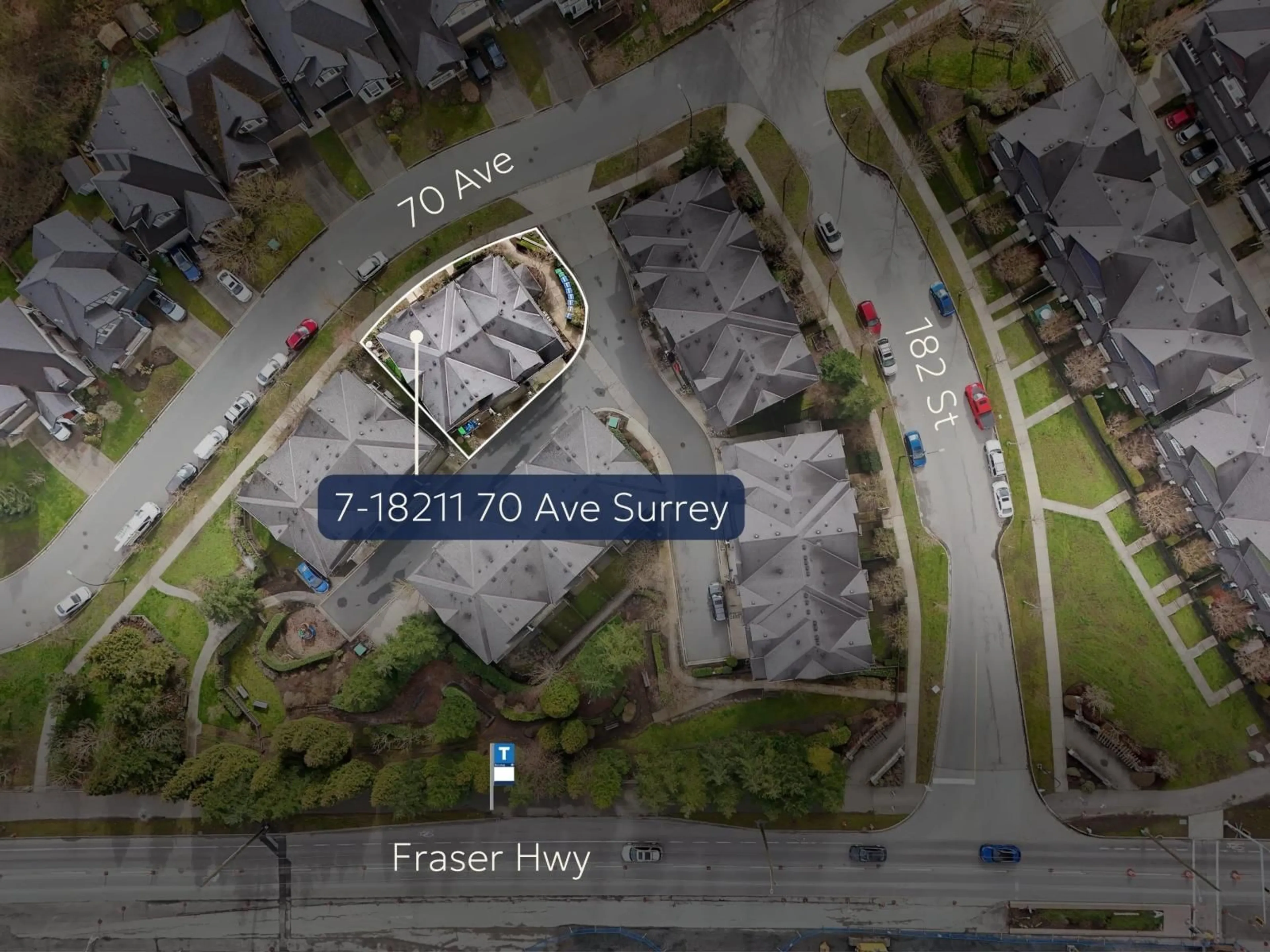 A pic from outside/outdoor area/front of a property/back of a property/a pic from drone, street for 7 - 18211 70 AVENUE, Surrey British Columbia V3S8K9