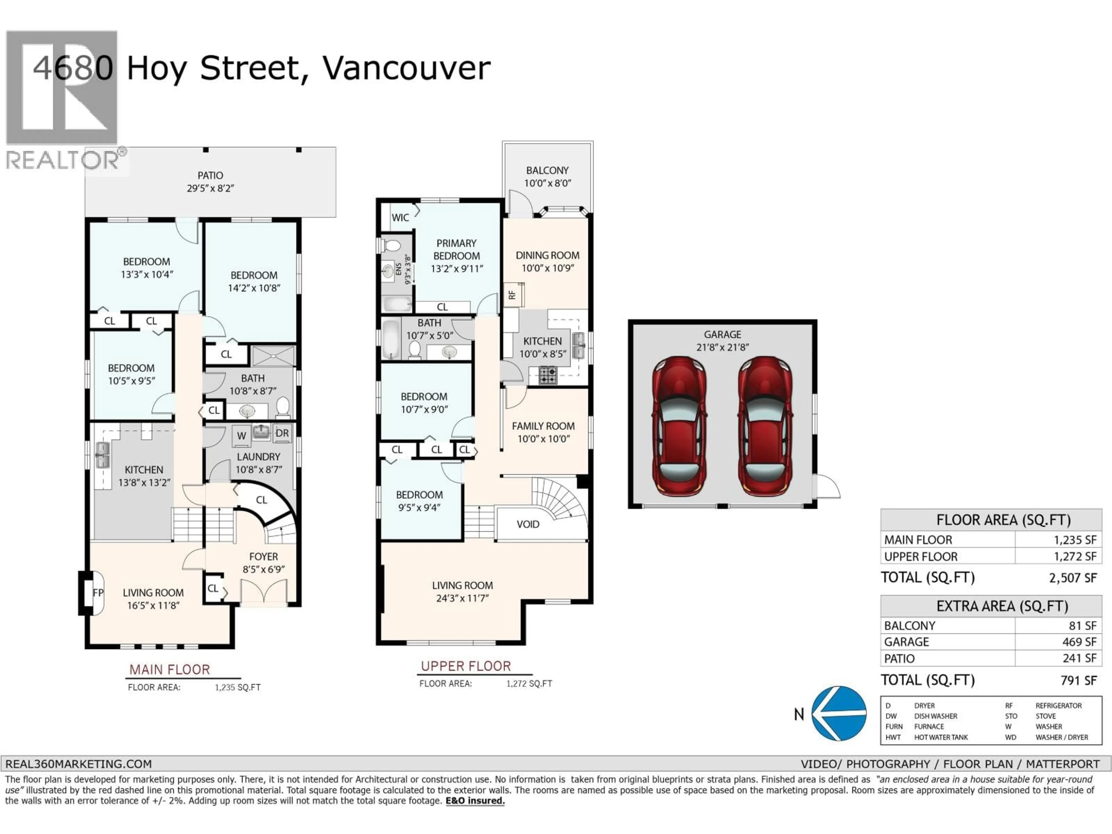Floor plan for 4680 HOY STREET, Vancouver British Columbia V5R4N4