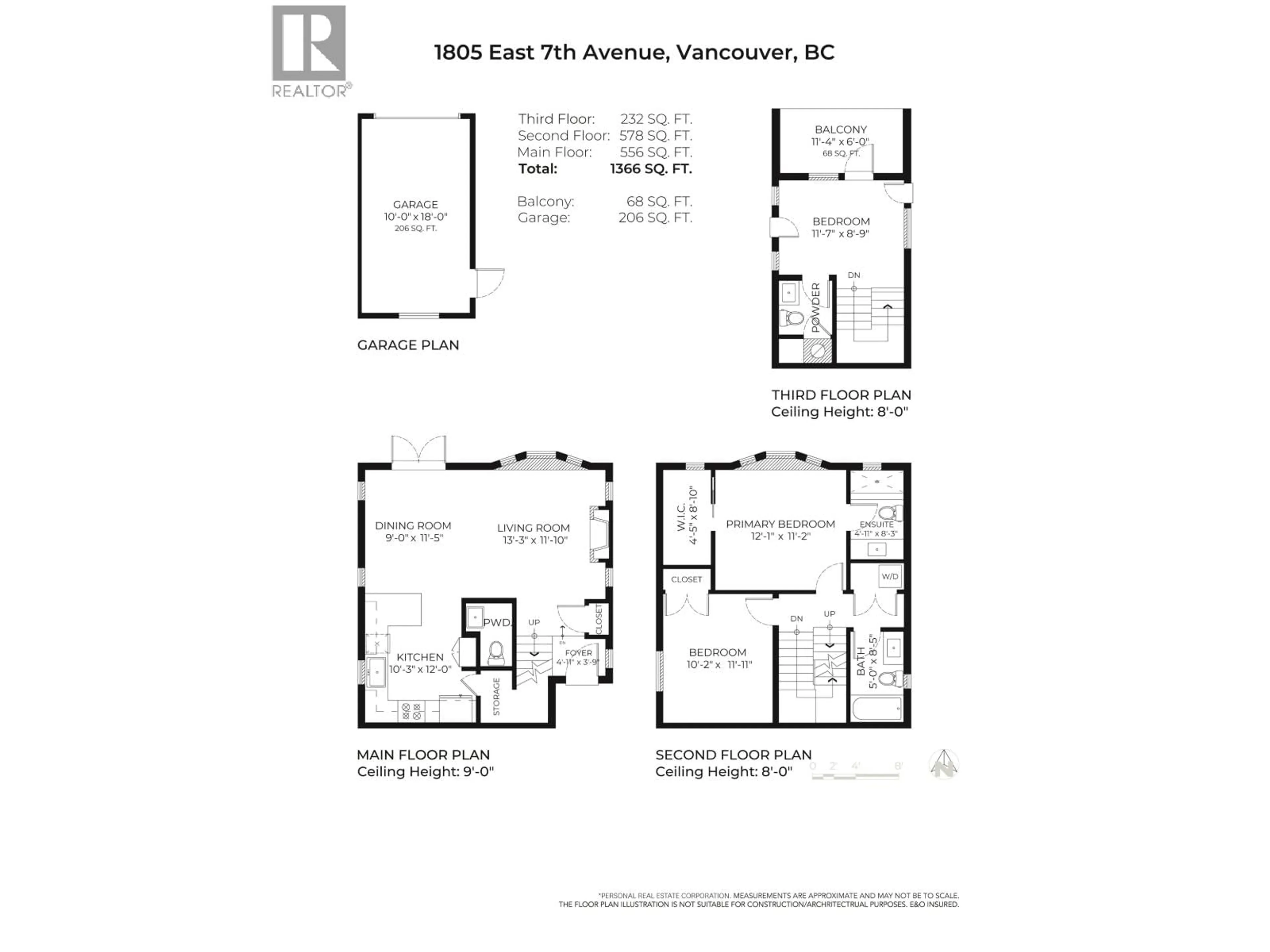 Floor plan for 1805 7TH AVENUE, Vancouver British Columbia V5N1S1