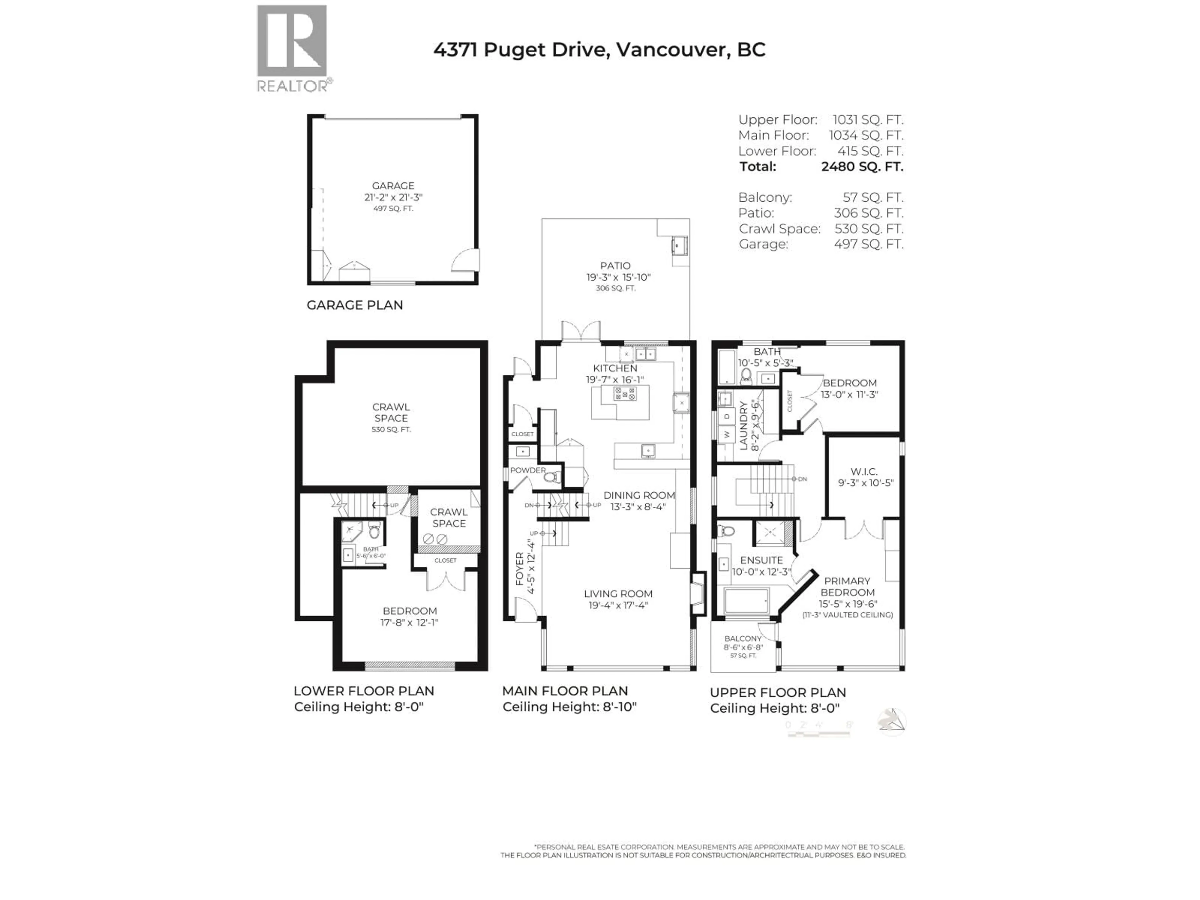 Floor plan for 4371 PUGET DRIVE, Vancouver British Columbia V6L2V7