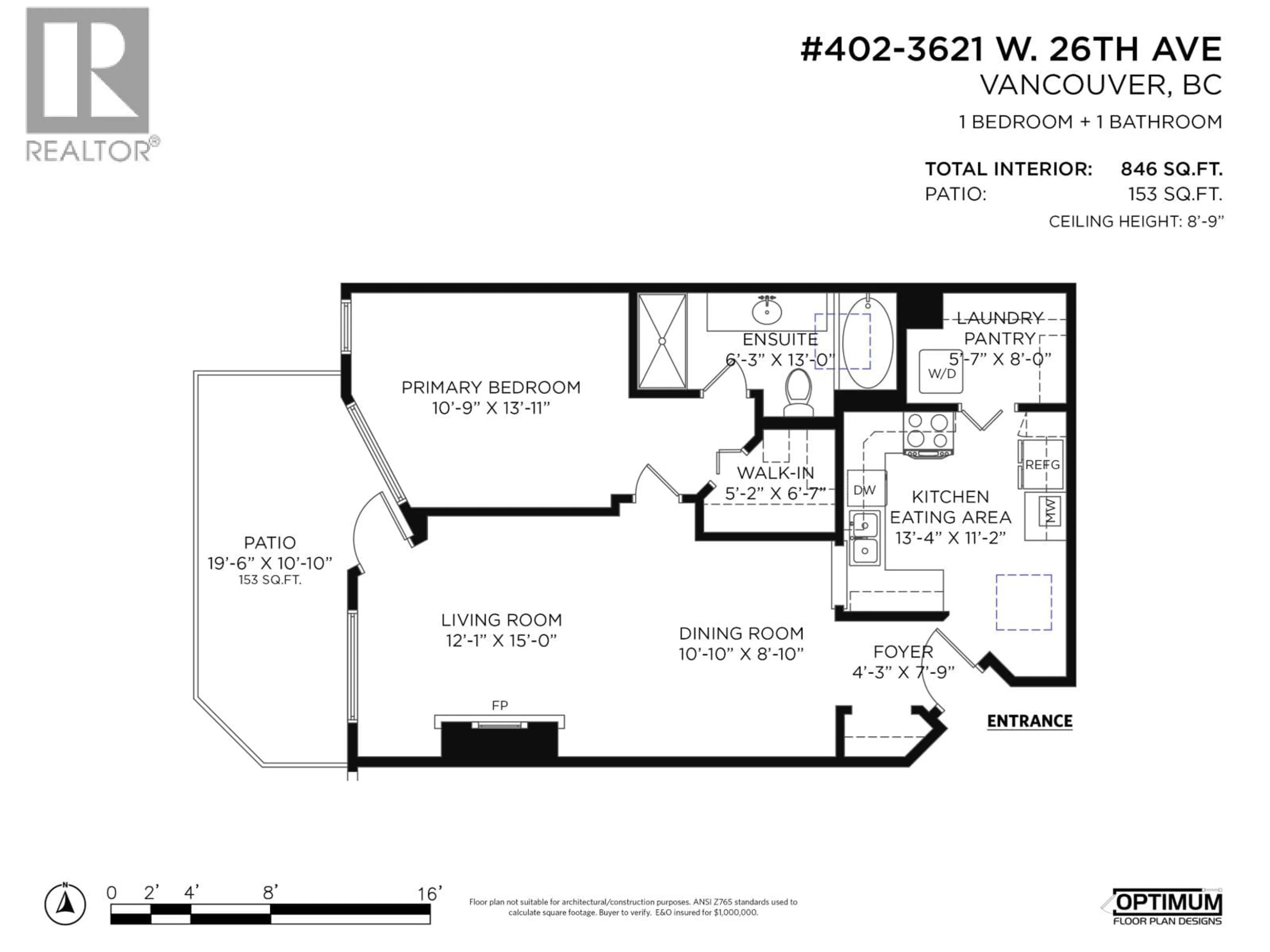 Floor plan for 402 - 3621 26TH AVENUE, Vancouver British Columbia V6S1P2