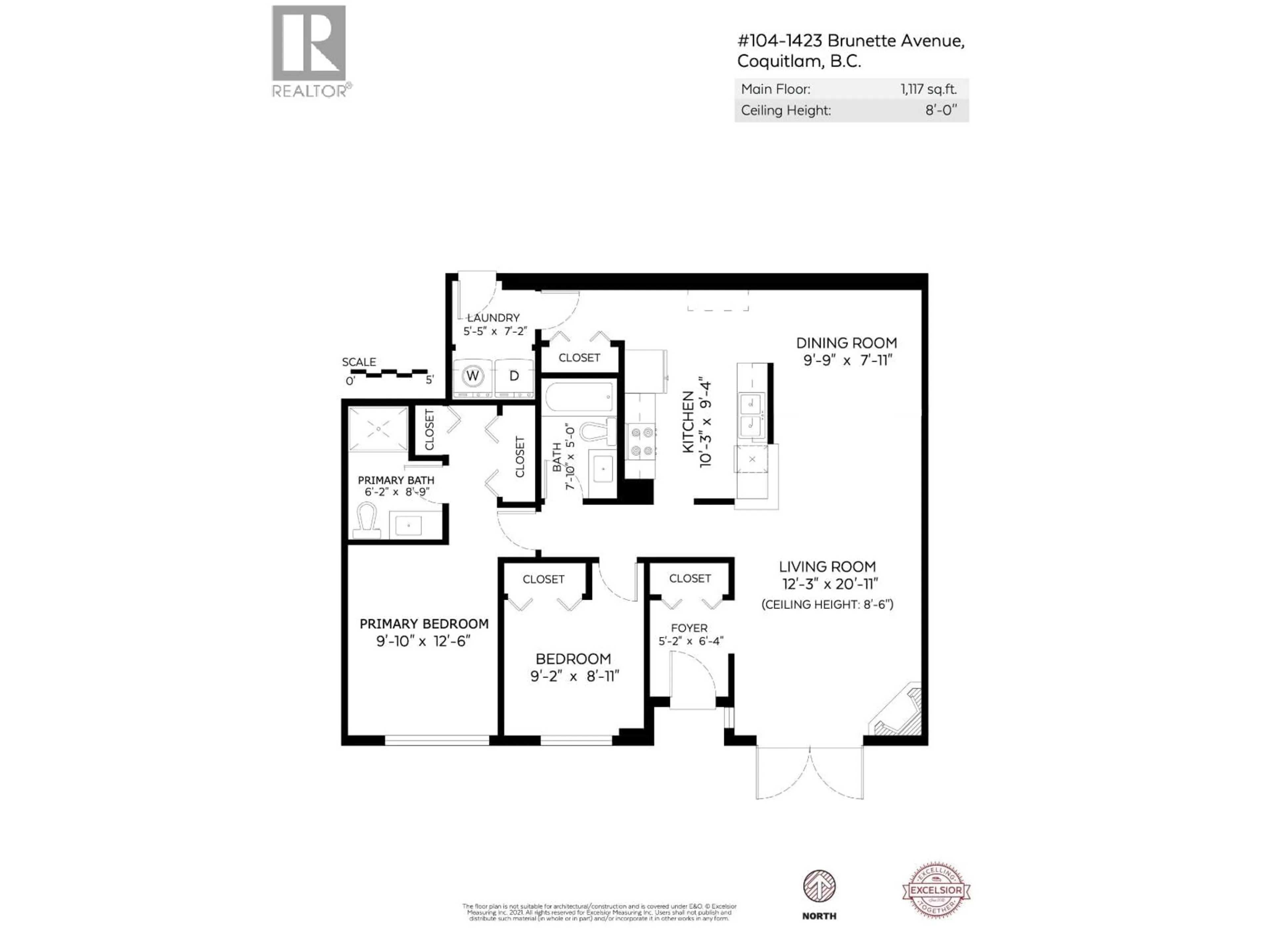Floor plan for 104 - 1423 BRUNETTE AVENUE, Coquitlam British Columbia V3K7A2