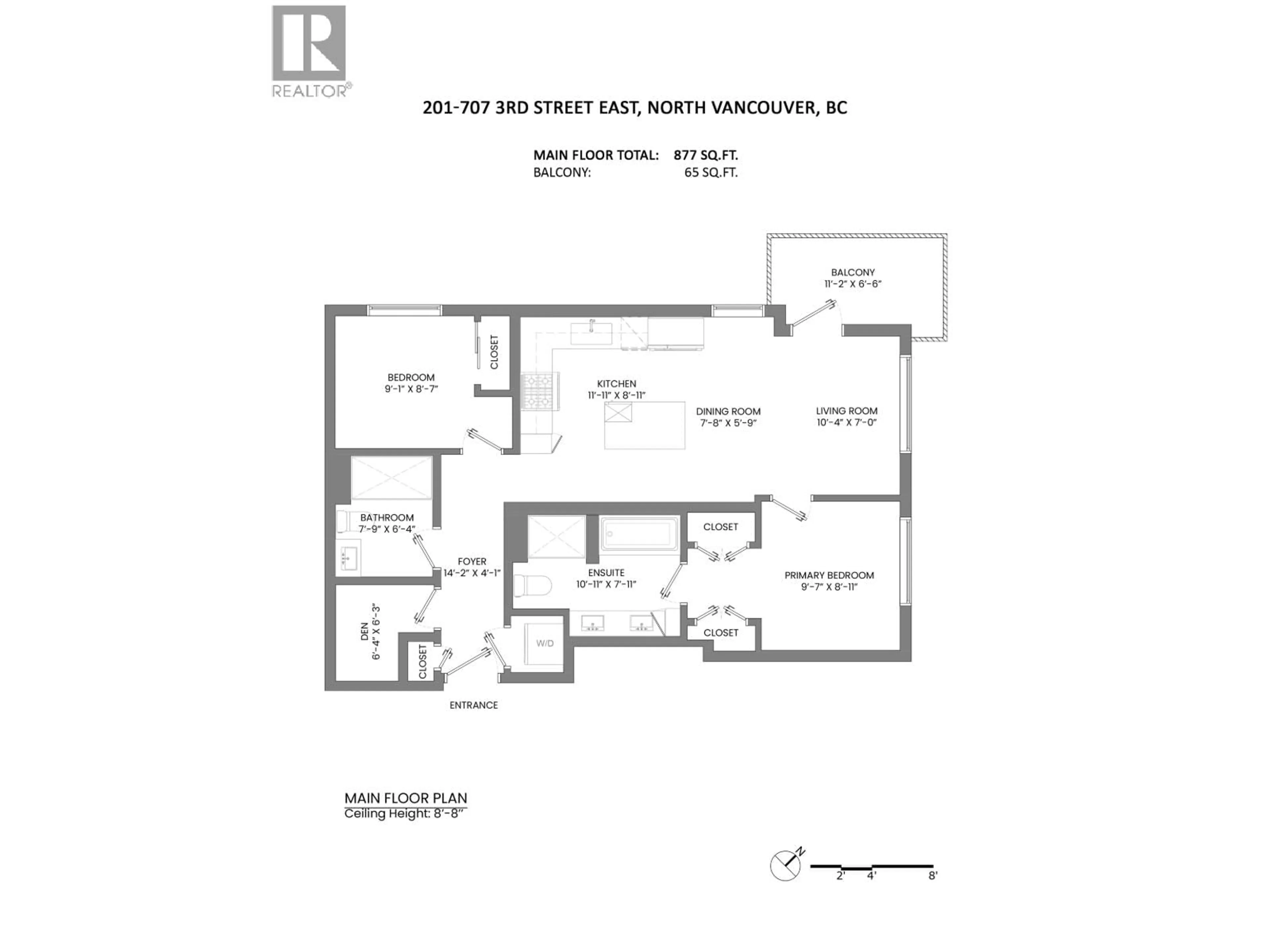 Floor plan for 201 - 707 3RD STREET, North Vancouver British Columbia V7L1G8