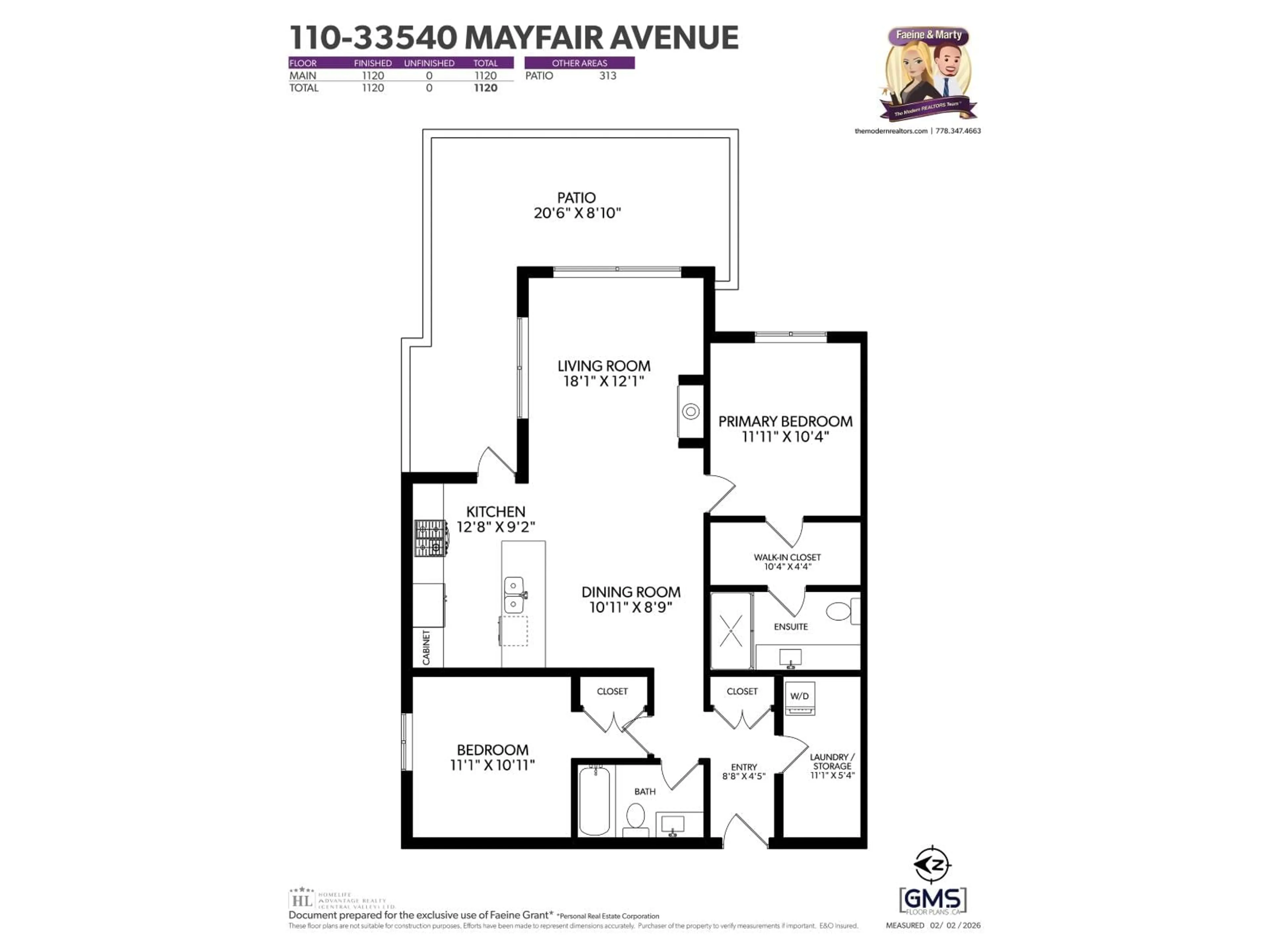 Floor plan for 110 - 33540 MAYFAIR AVENUE, Abbotsford British Columbia V2S0J3