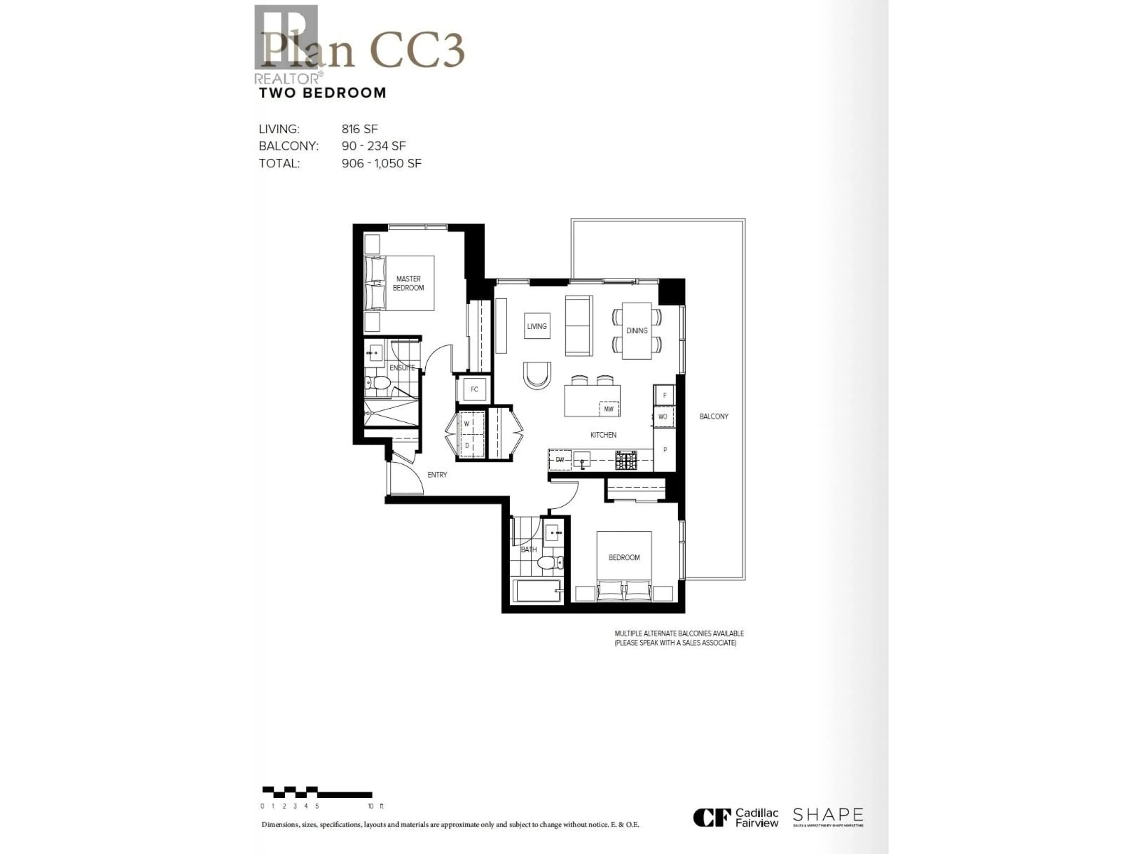 Floor plan for 1301 - 6200 MINORU BOULEVARD, Richmond British Columbia V6Y0M9