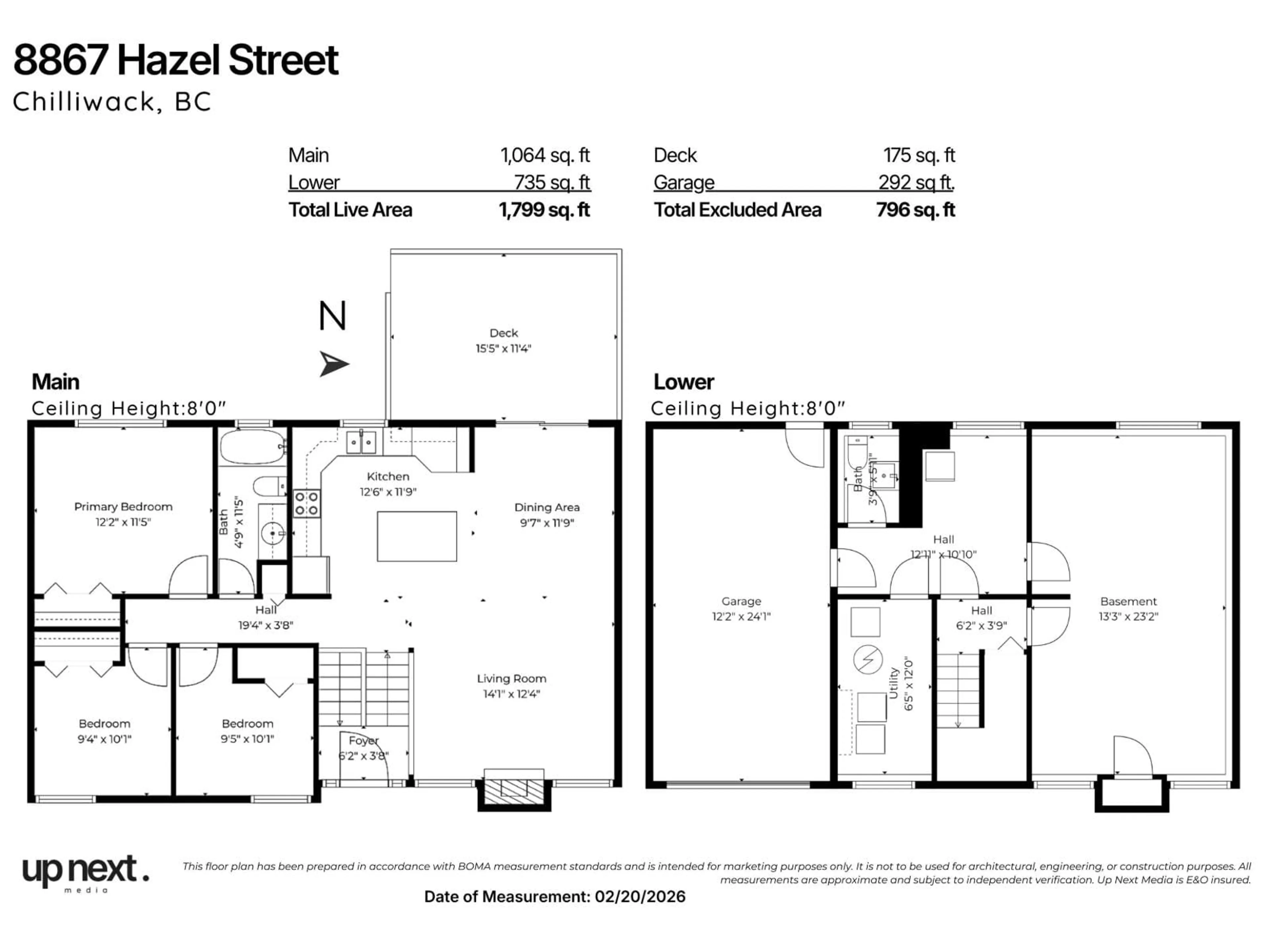 Floor plan for 8867 HAZEL STREET, Chilliwack British Columbia V2P7C1