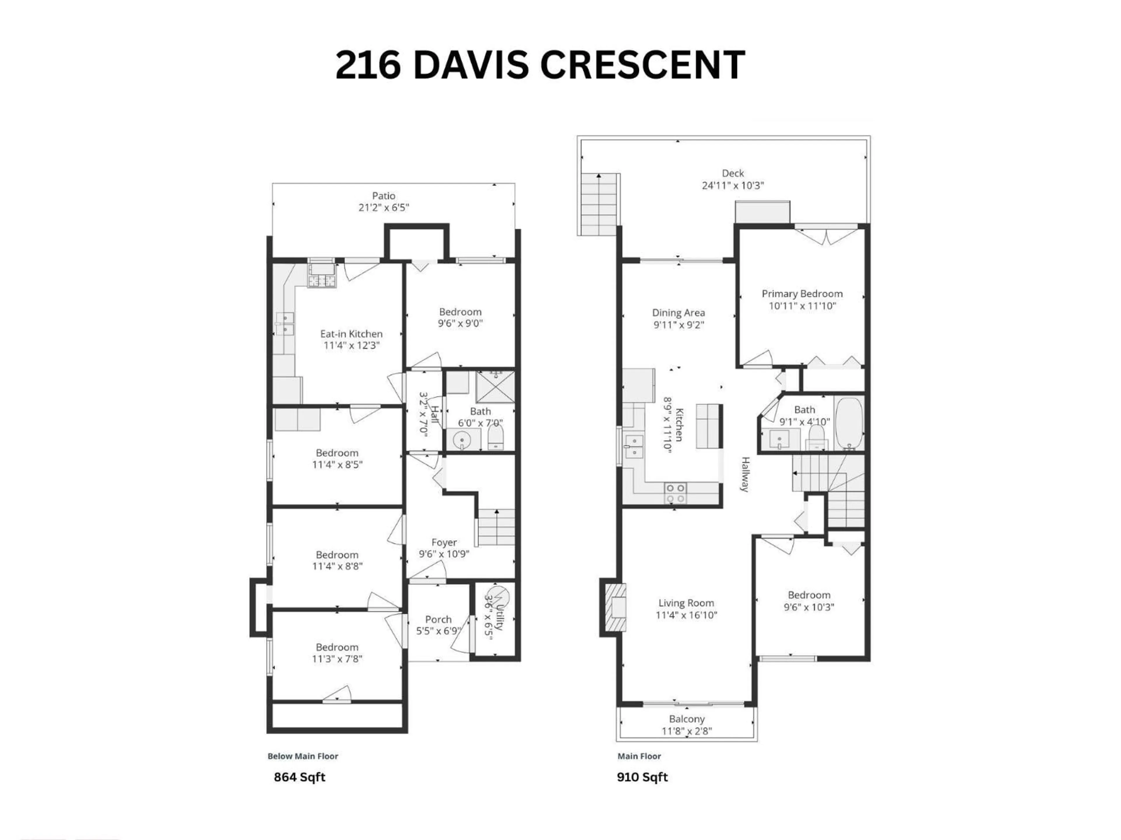 Floor plan for 216 DAVIS CRESCENT, Langley British Columbia V4W3K7