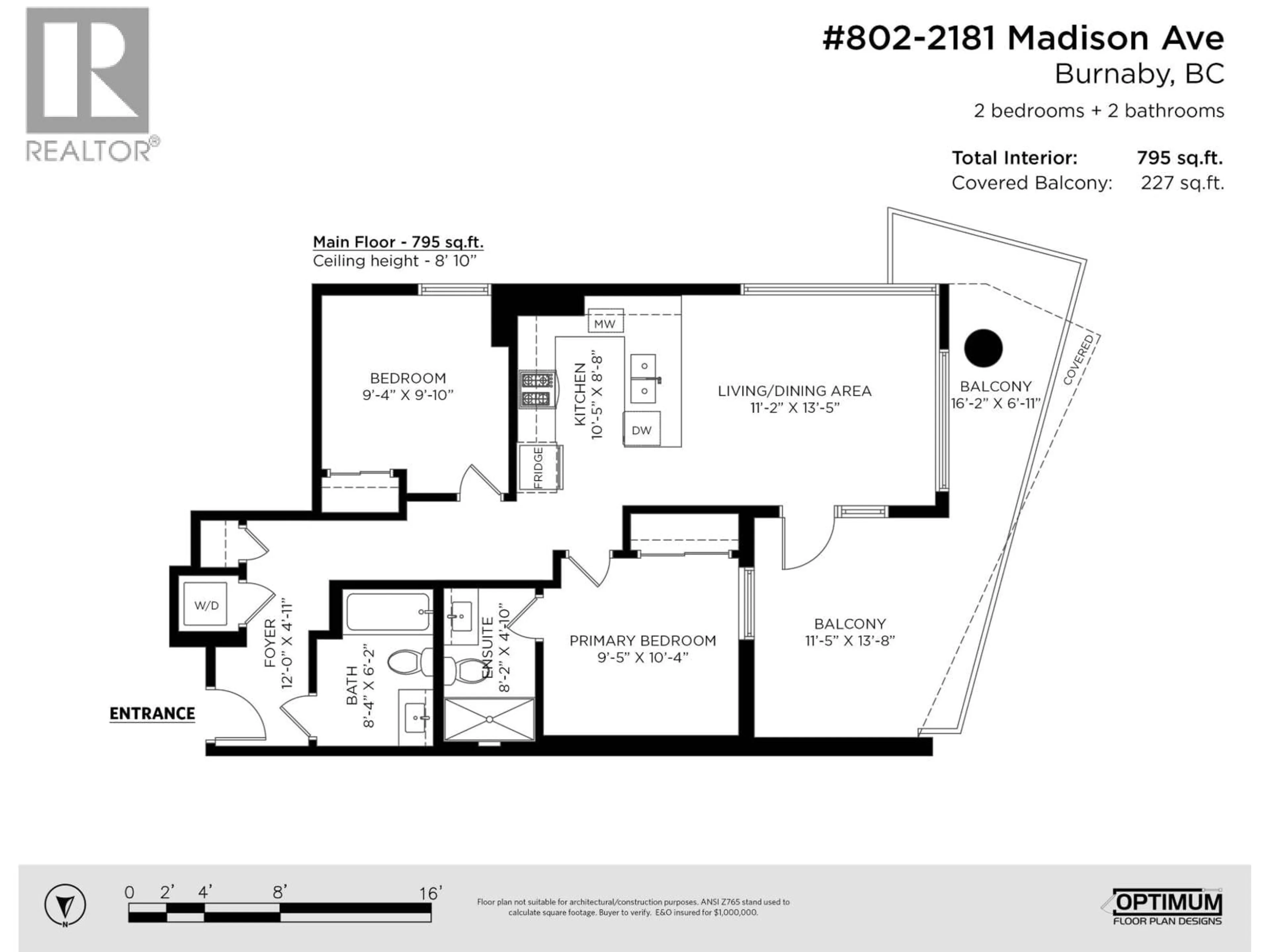 Floor plan for 802 - 2181 MADISON AVENUE, Burnaby British Columbia V5C0N4
