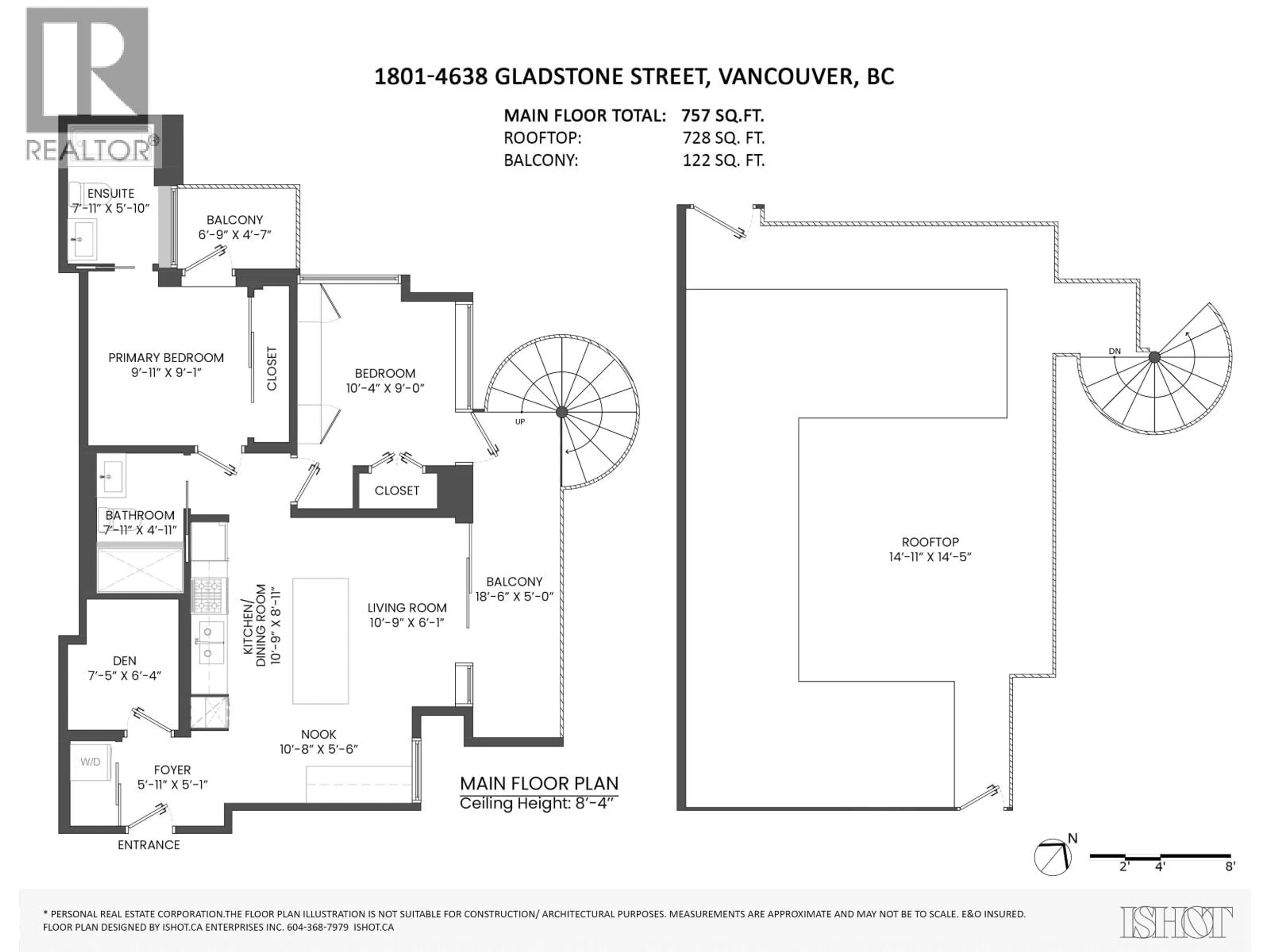 Floor plan for 1801 - 4638 GLADSTONE STREET, Vancouver British Columbia V5N0G5