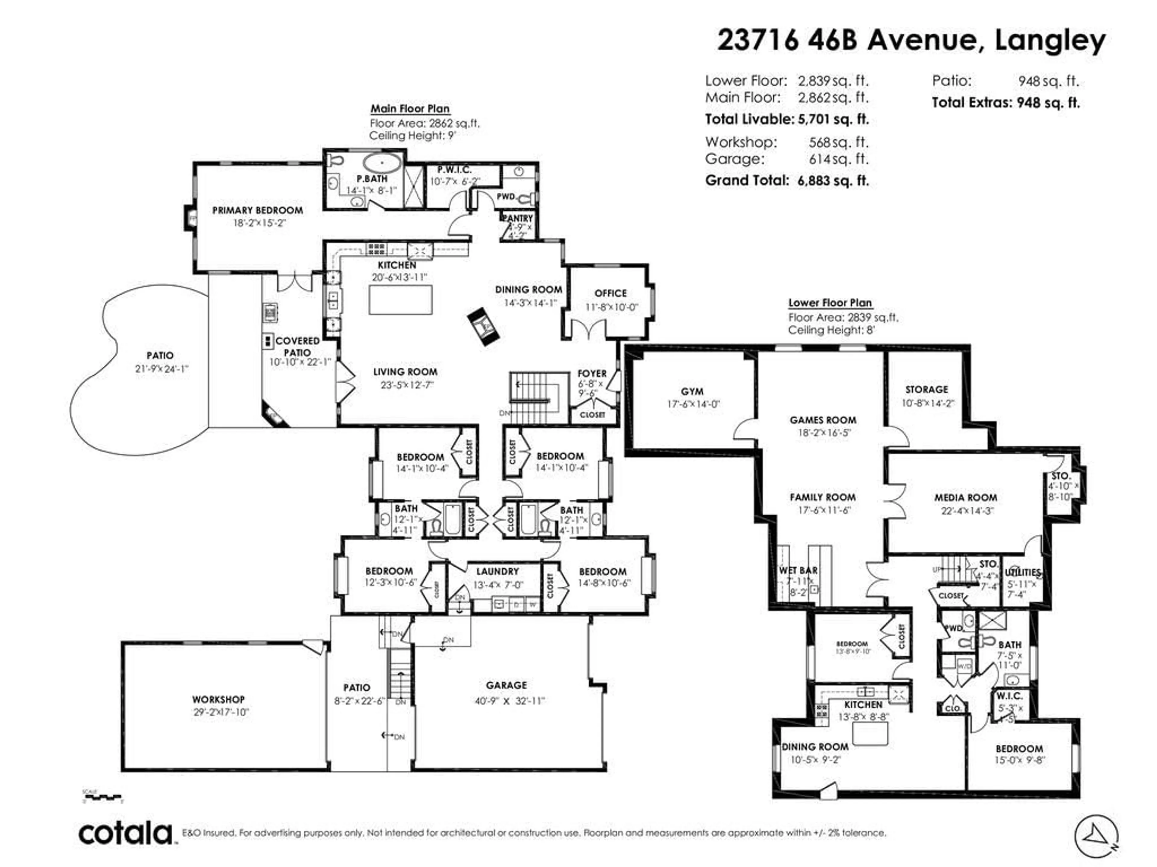 Floor plan for 23716 46B AVENUE, Langley British Columbia V2Z2S9