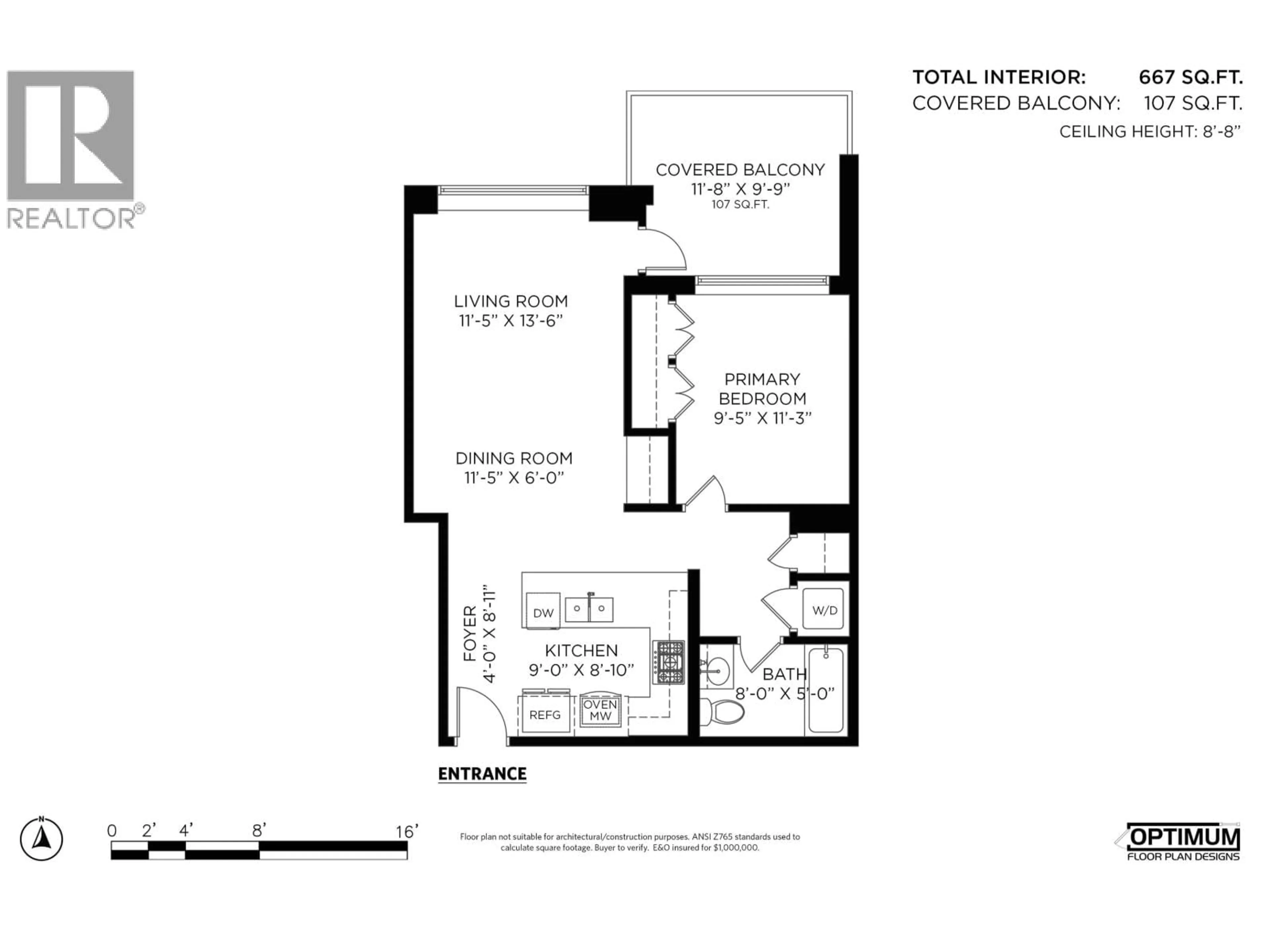 Floor plan for 1608 - 150 15TH STREET, North Vancouver British Columbia V7M0C4