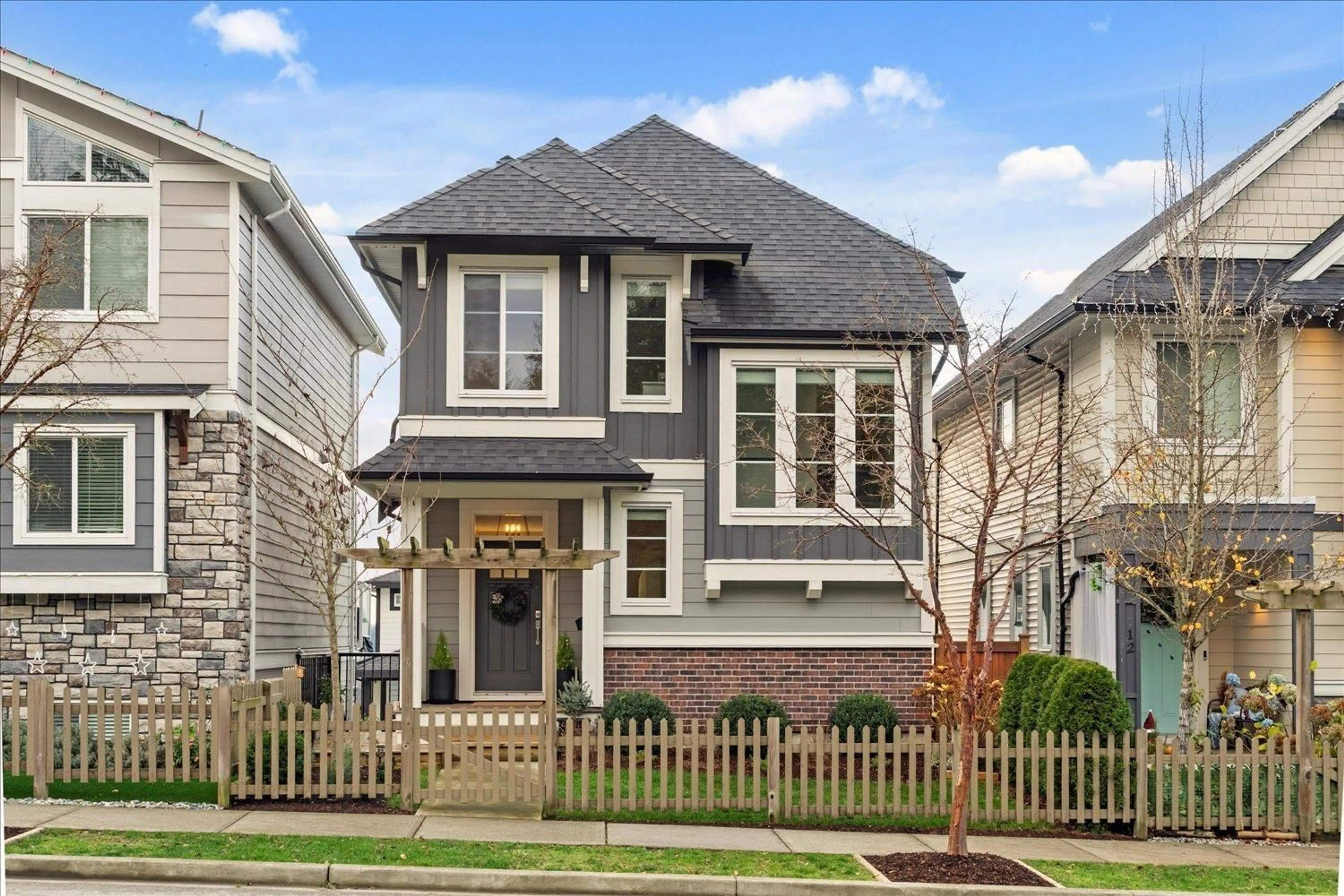 Home with brick exterior material, street for 11 - 4295 OLD CLAYBURN ROAD, Abbotsford British Columbia V3G1H8