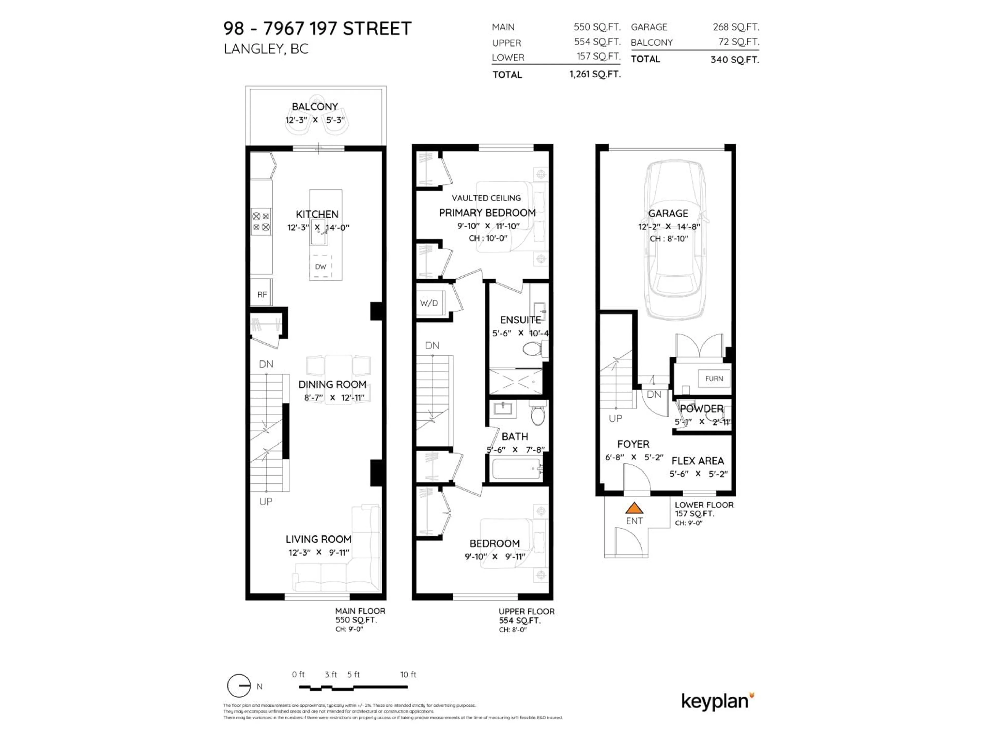 Floor plan for 98 - 7967 197 STREET, Langley British Columbia V2Y3P1