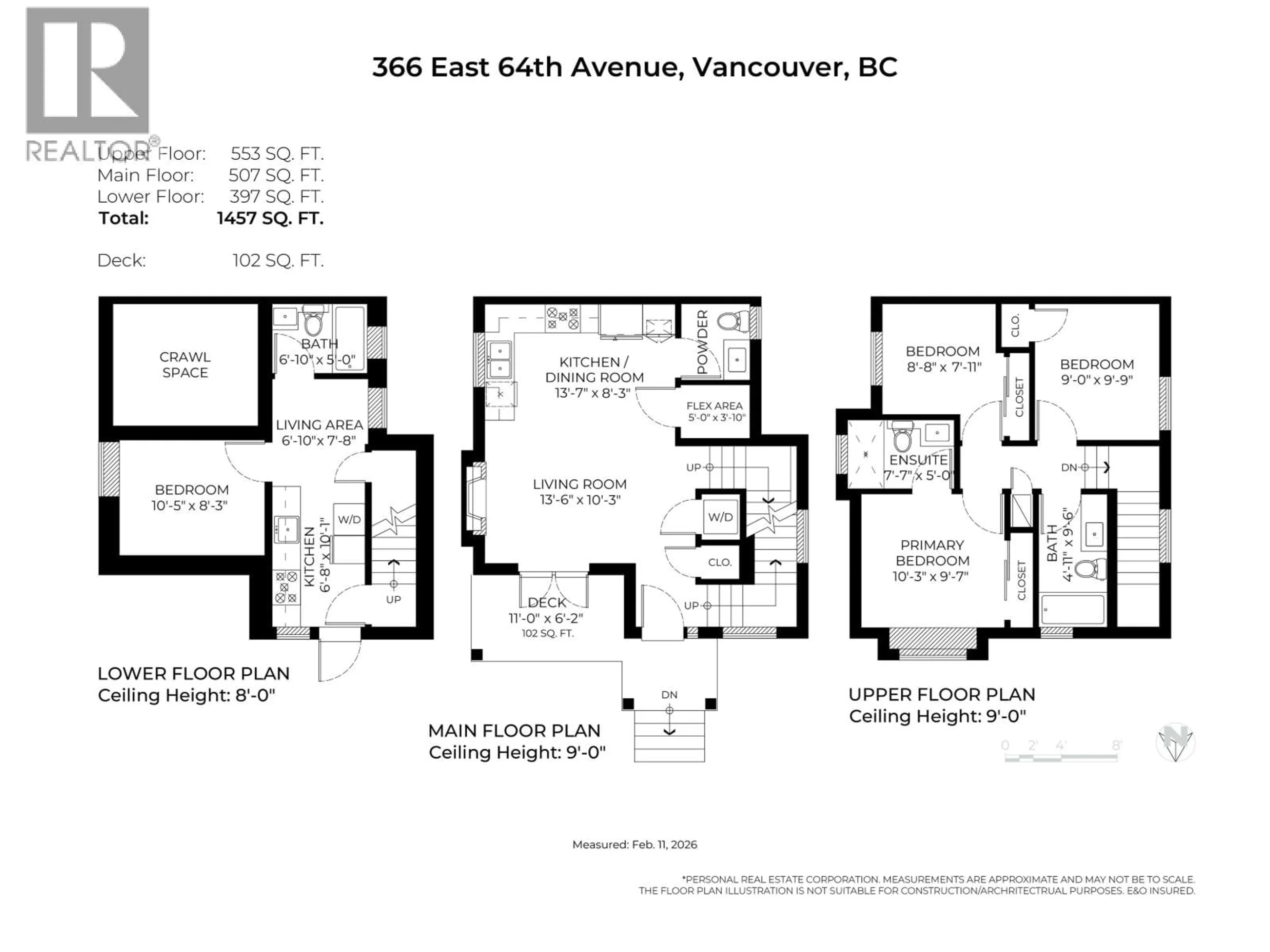 Floor plan for 1 - 366 64TH AVENUE, Vancouver British Columbia V5X2M7