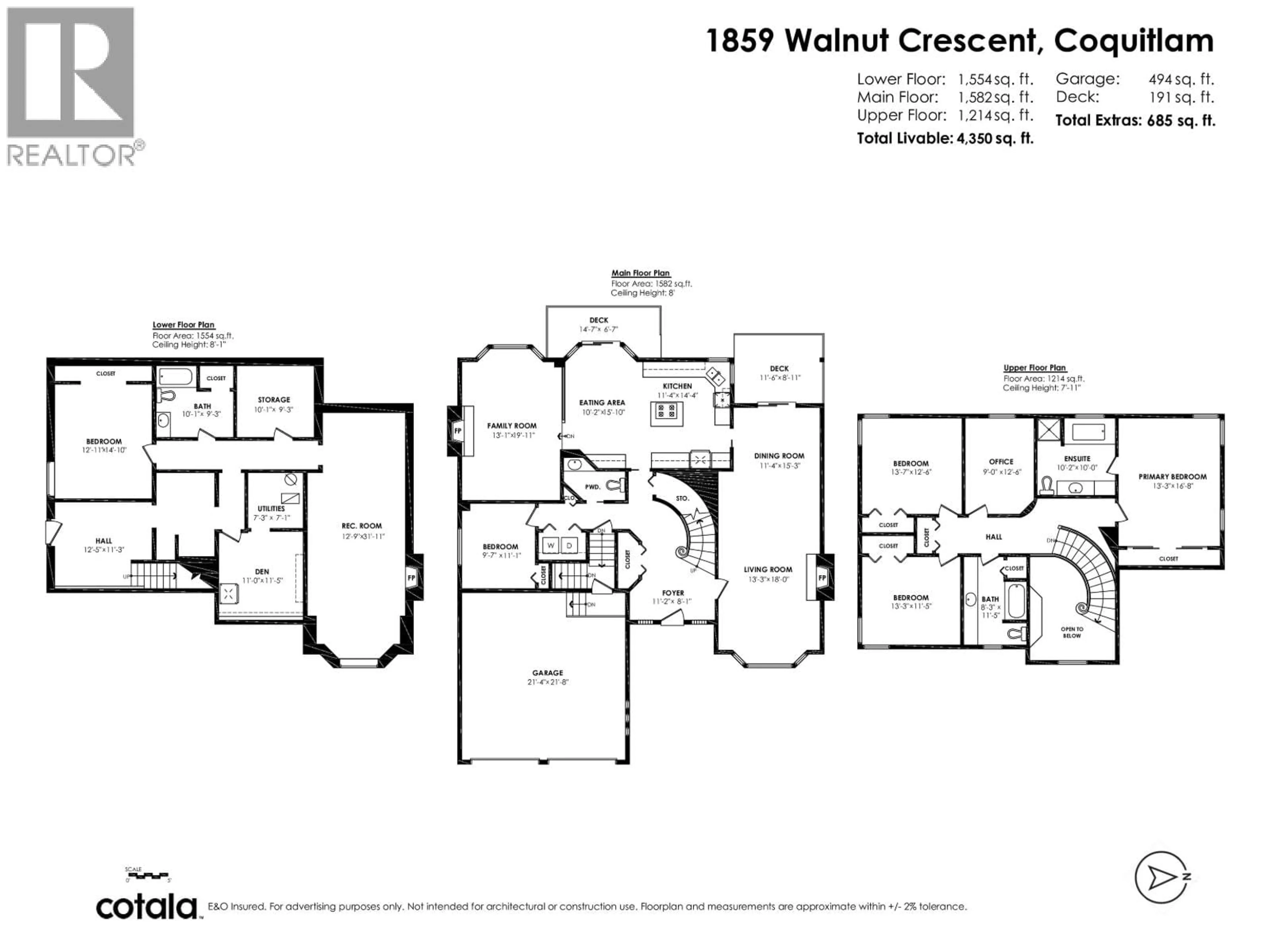 Floor plan for 1859 WALNUT CRESCENT, Coquitlam British Columbia V3J7S9