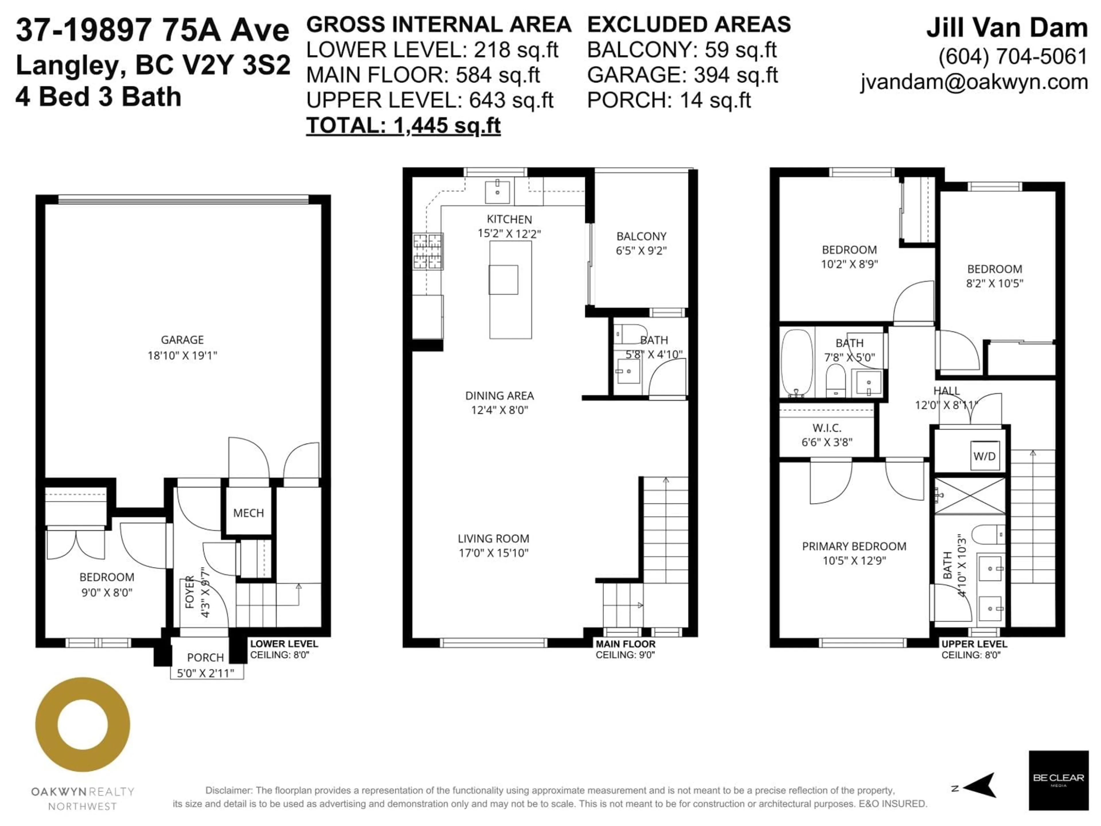 Floor plan for 37 - 19897 75A AVENUE, Langley British Columbia V2Y3S2