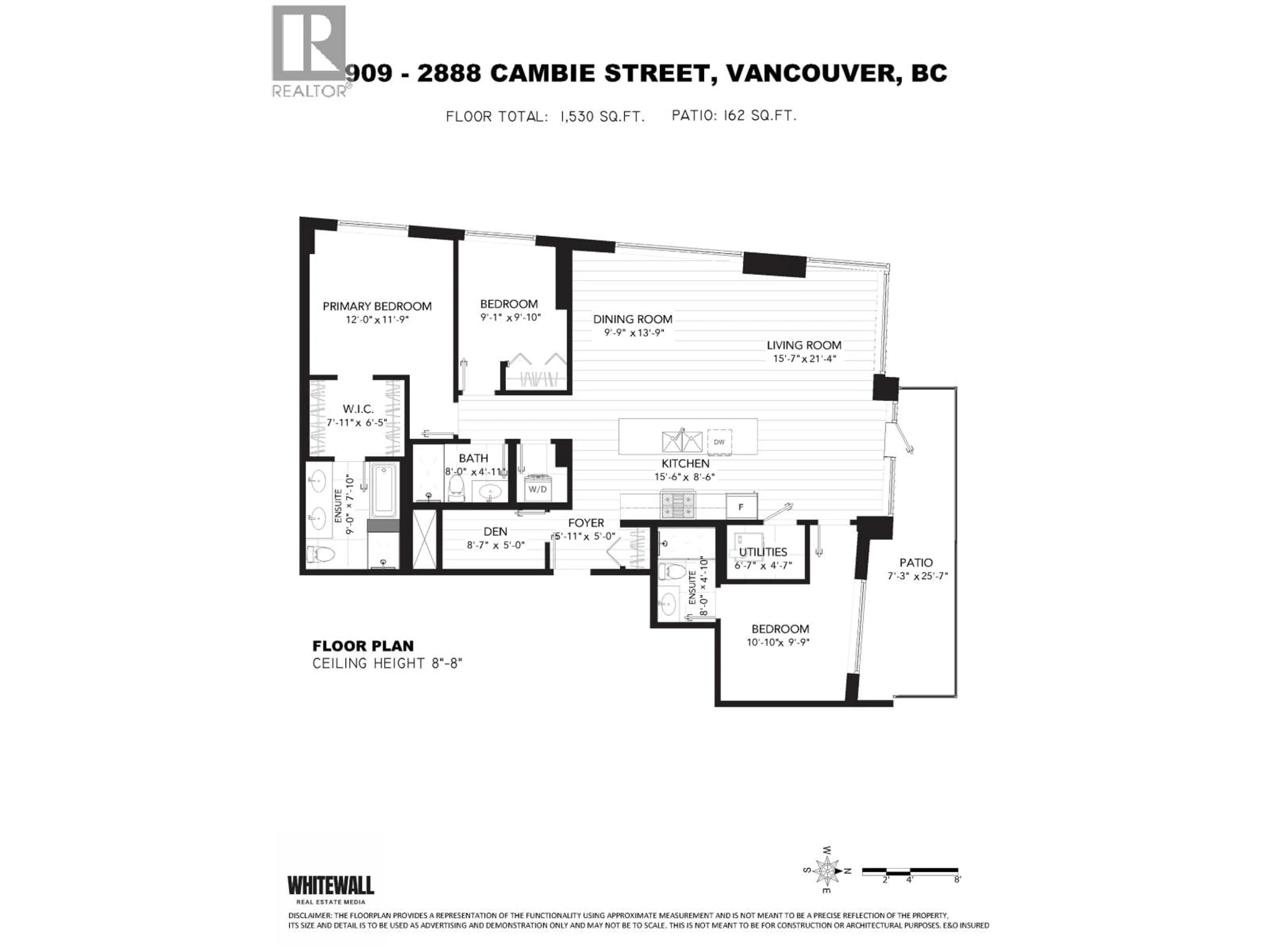 Floor plan for 909 - 2888 CAMBIE STREET, Vancouver British Columbia V5Z0H3