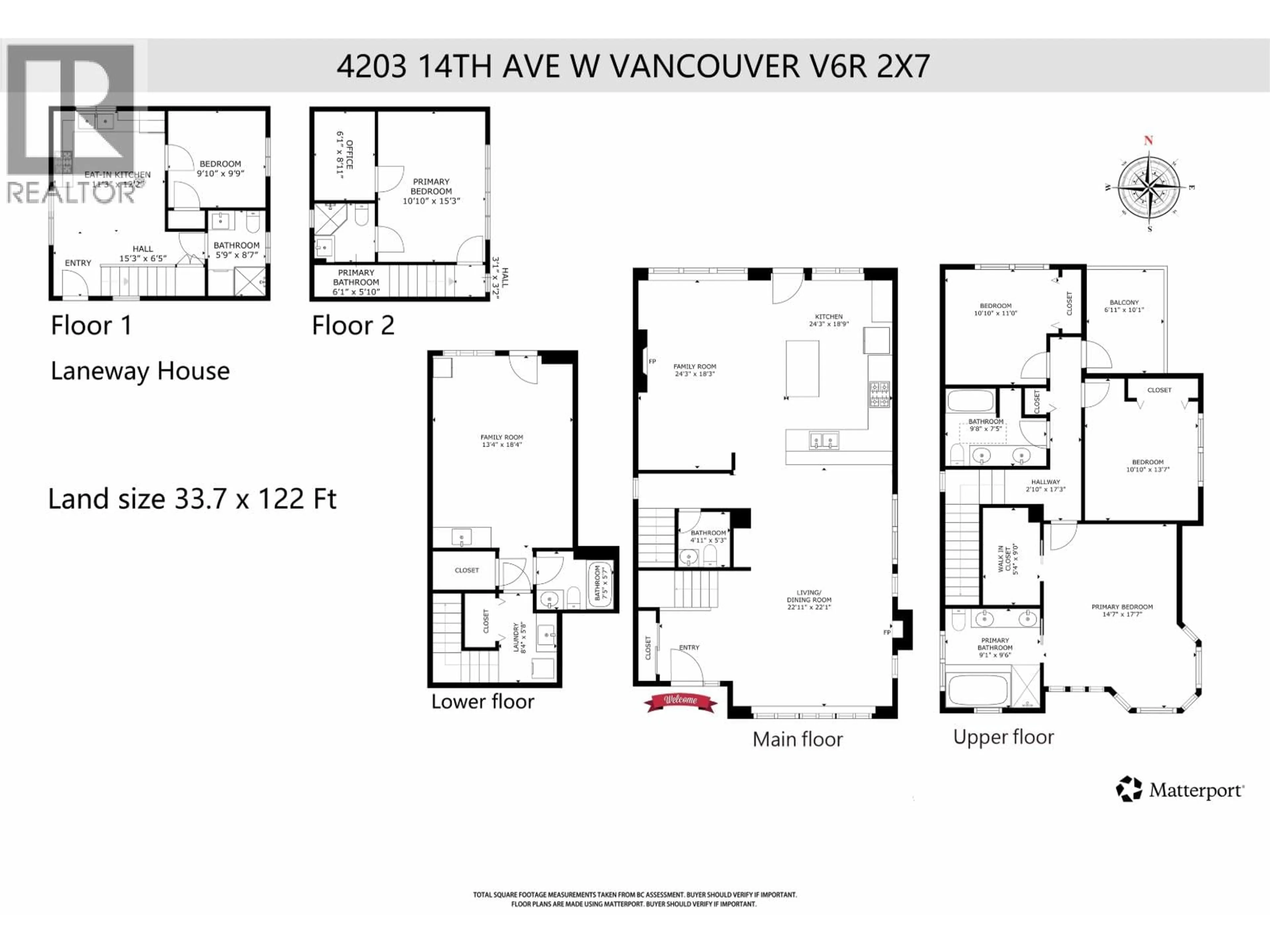 Floor plan for 4203 14TH AVENUE, Vancouver British Columbia V6R2X7