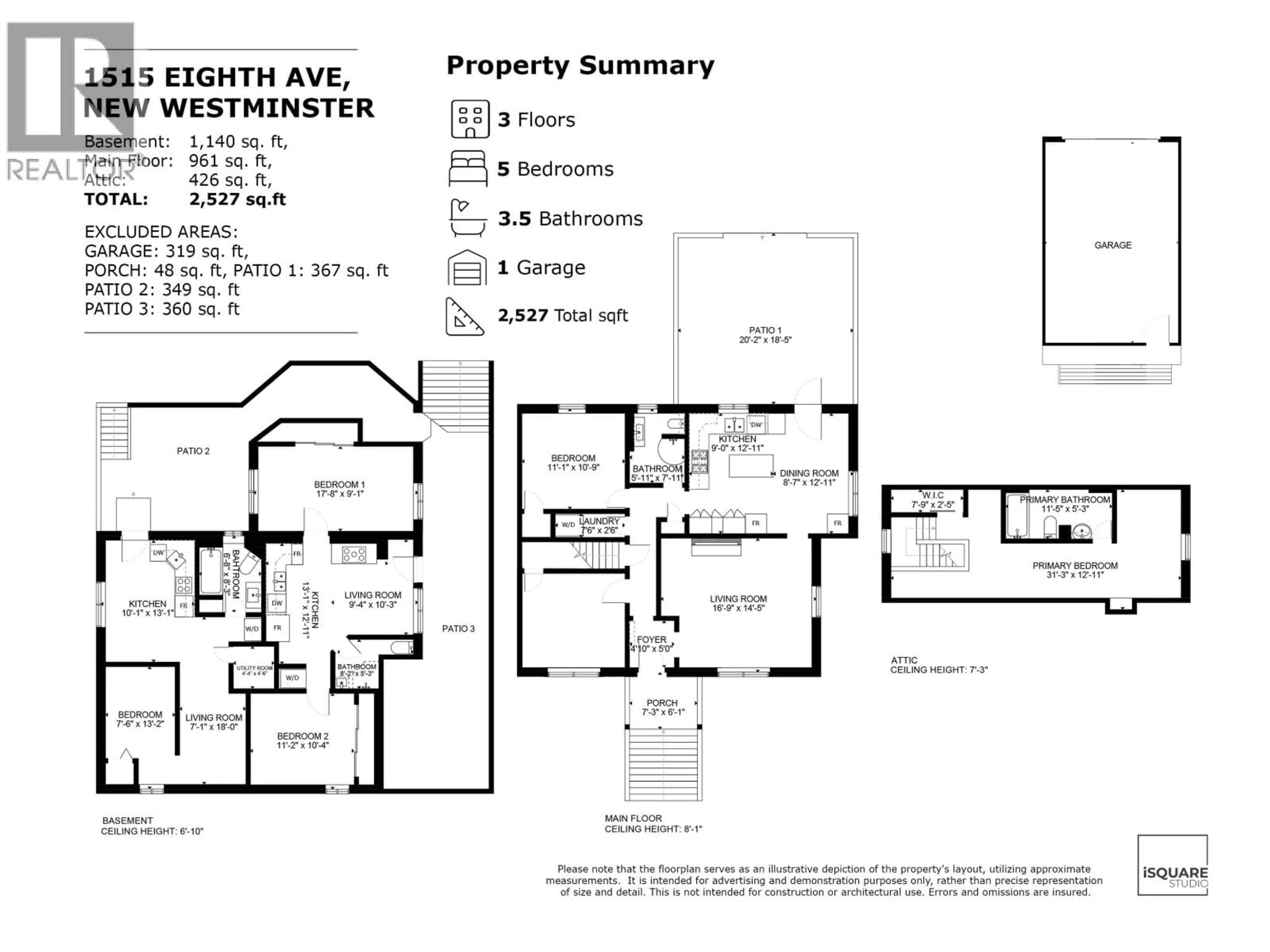 Floor plan for 1515 EIGHTH AVENUE, New Westminster British Columbia V3M2S5