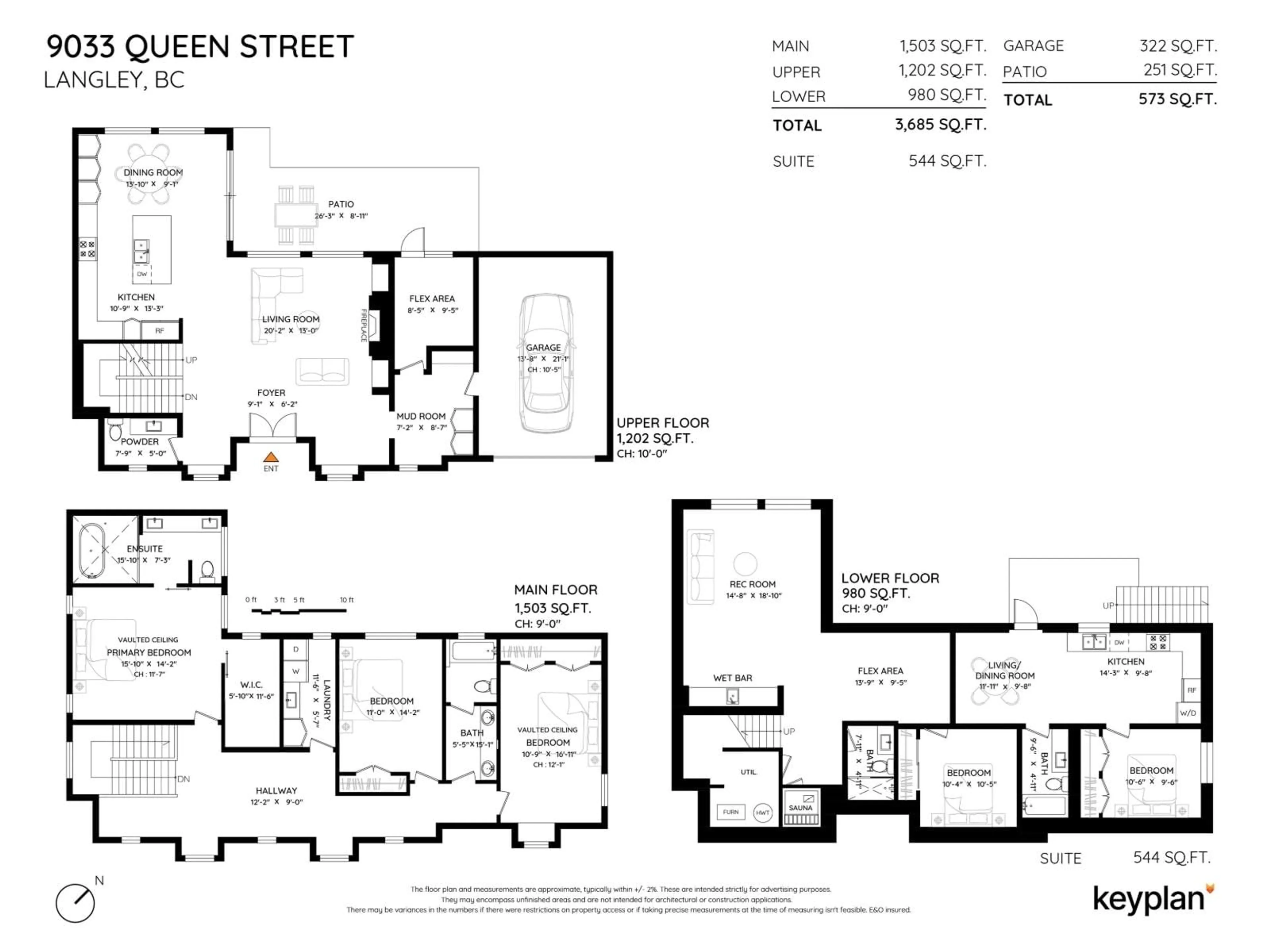 Floor plan for 9033 QUEEN STREET, Langley British Columbia V1M2R7