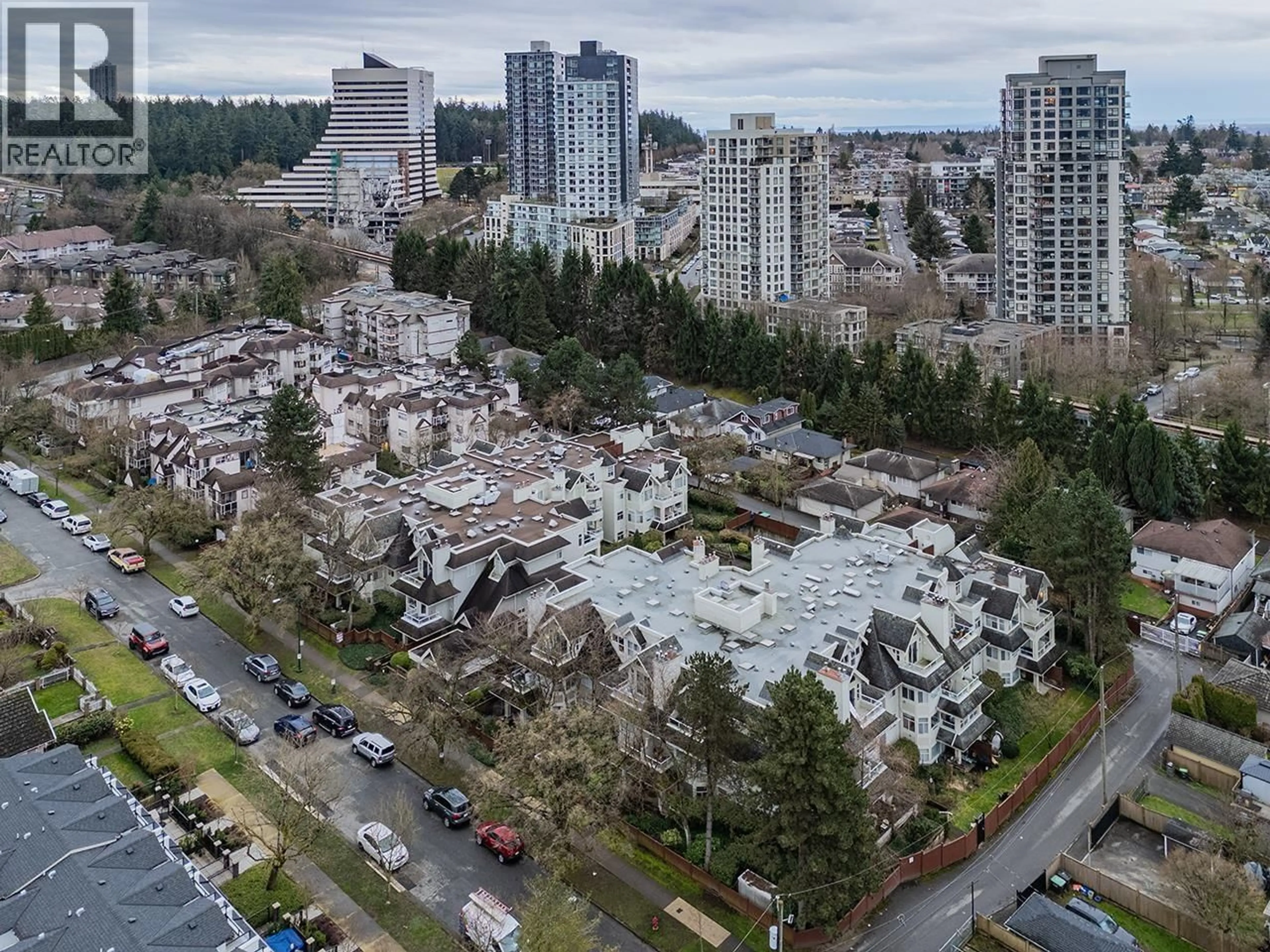 A pic from outside/outdoor area/front of a property/back of a property/a pic from drone, city buildings view from balcony for 207 - 3628 RAE AVENUE, Vancouver British Columbia V5R2P5