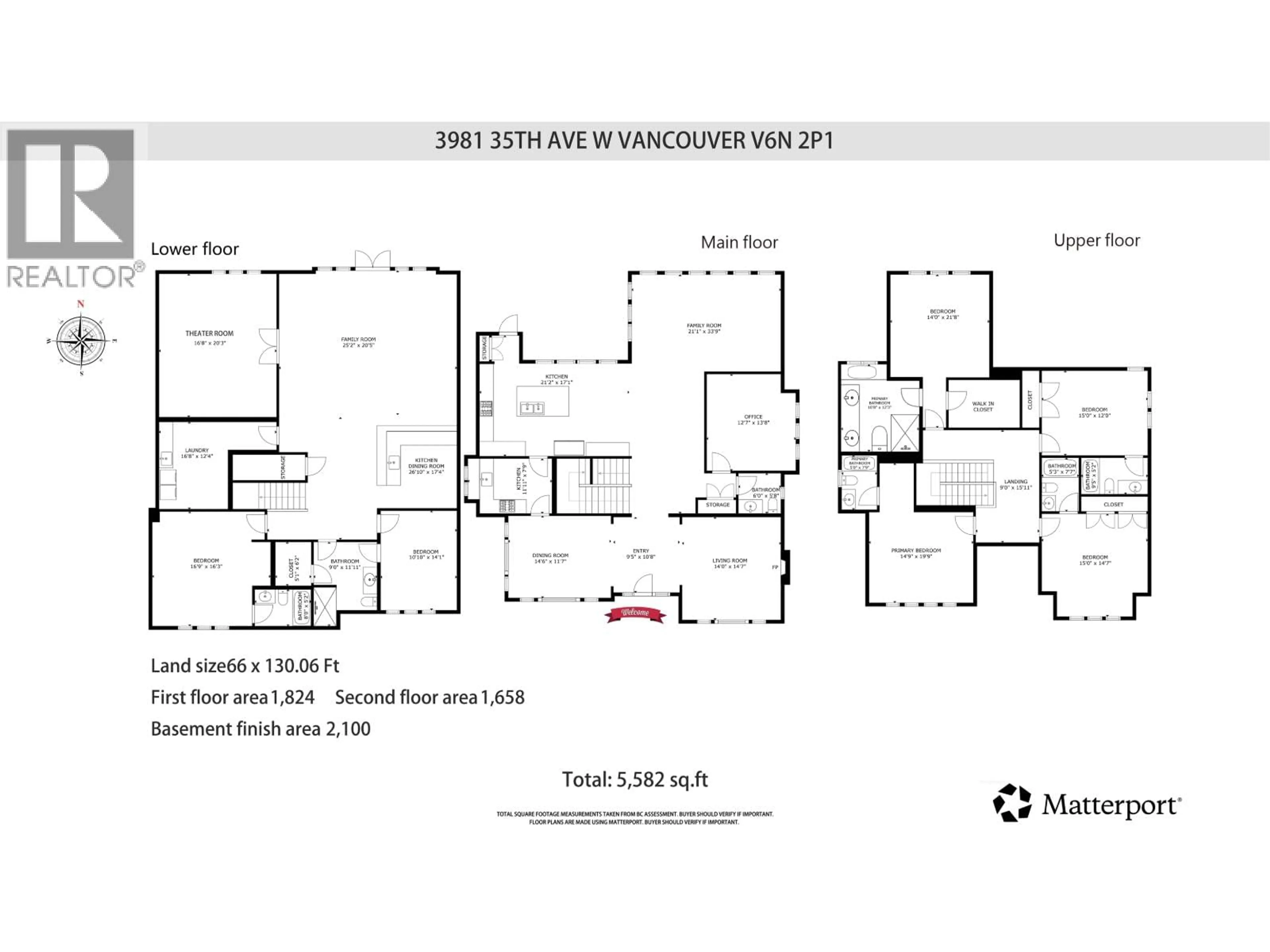 Floor plan for 3981 35TH AVENUE, Vancouver British Columbia V6N2P1