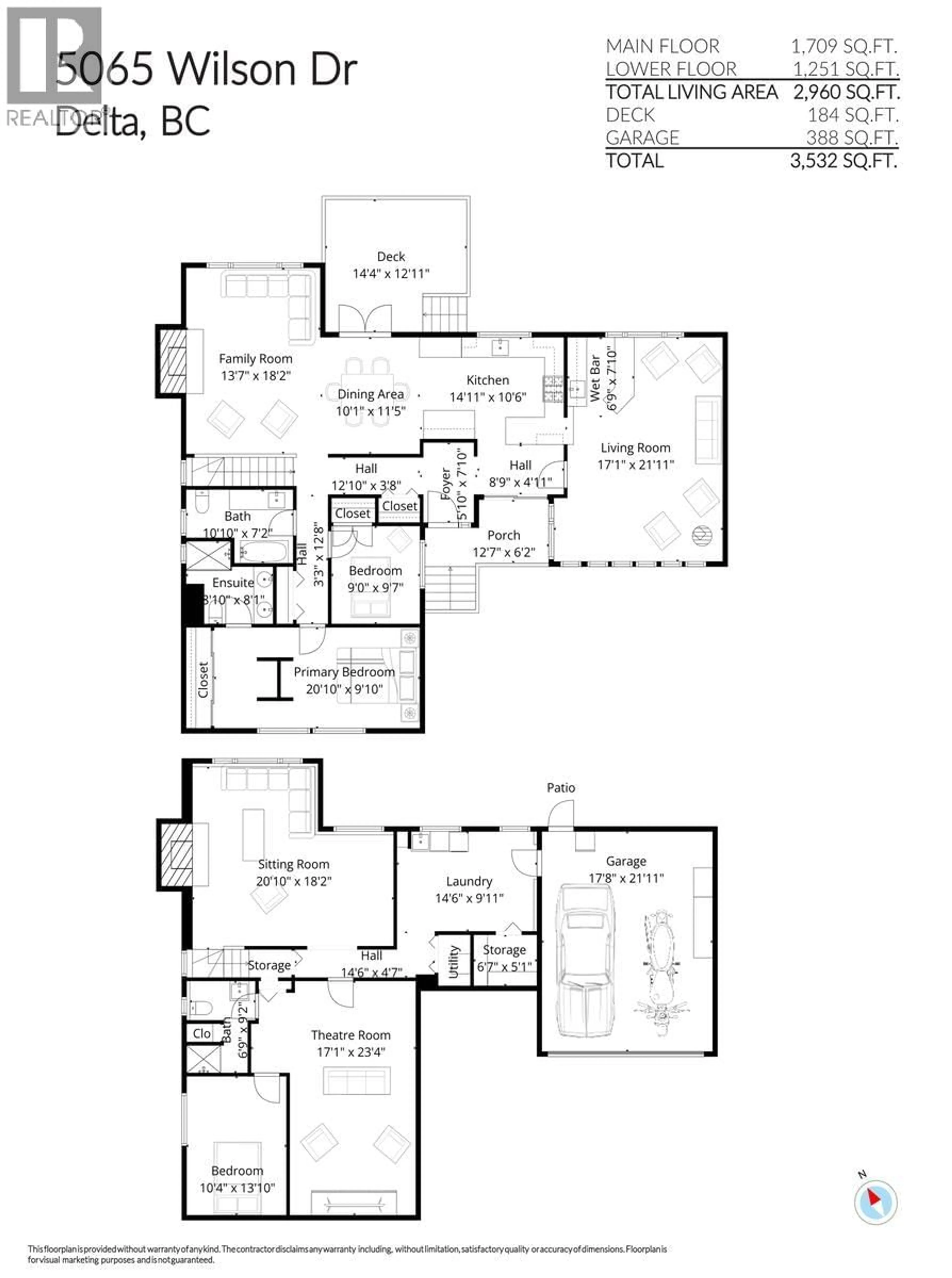 Floor plan for 5065 WILSON DRIVE, Tsawwassen British Columbia V4M1P3