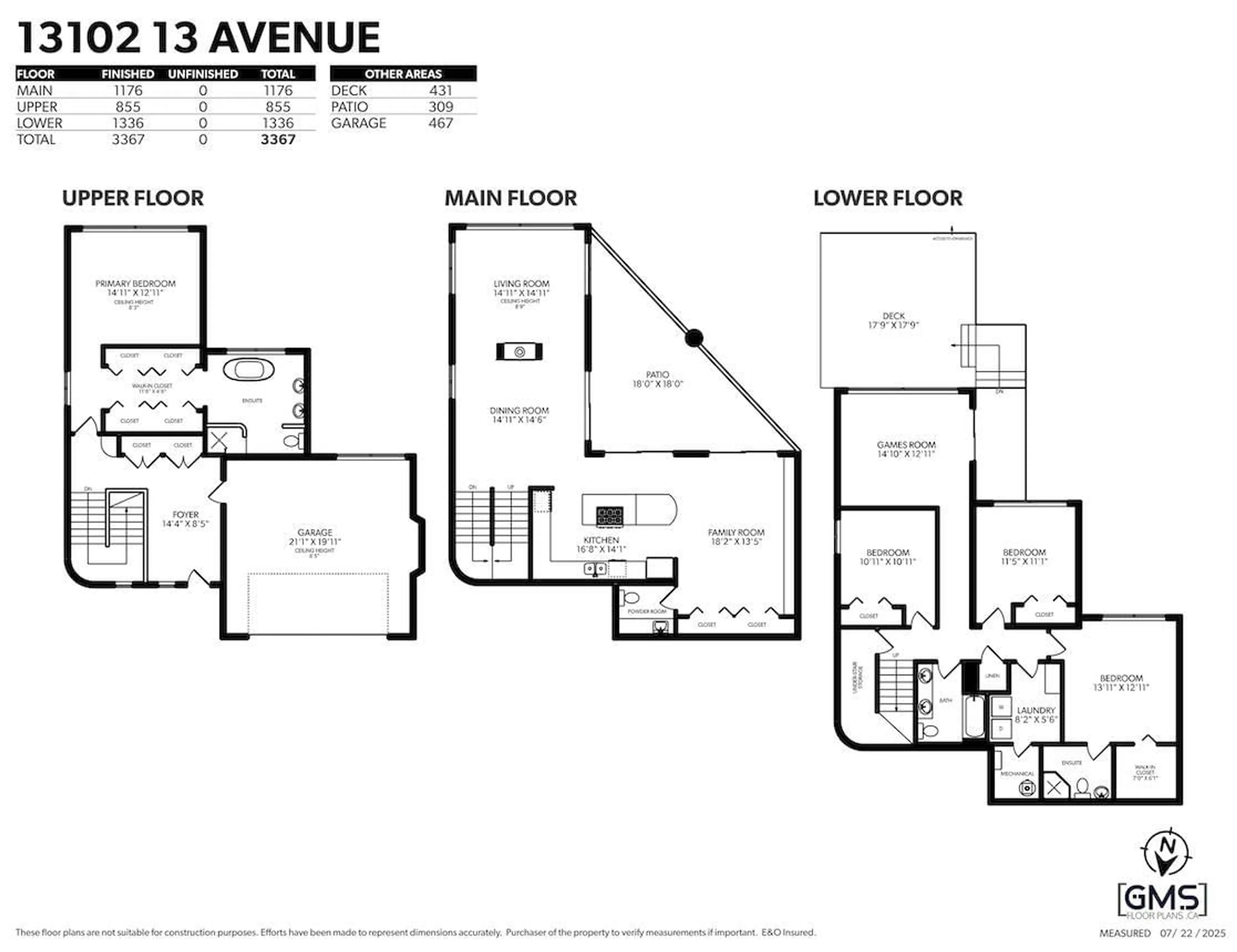 Floor plan for 13102 13 AVENUE, Surrey British Columbia V4A1B8
