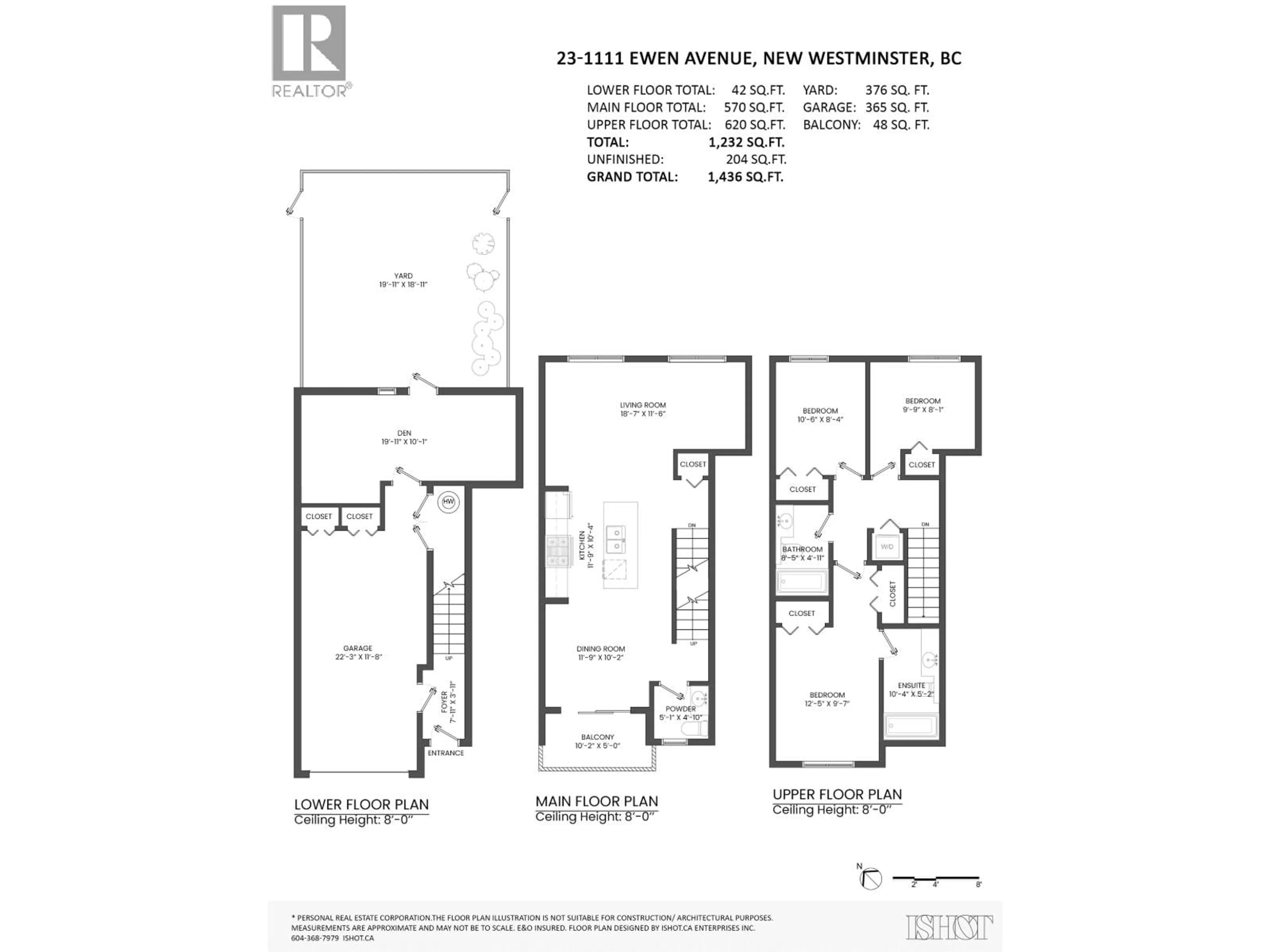 Floor plan for 23 - 1111 EWEN AVENUE, New Westminster British Columbia V3M5E3
