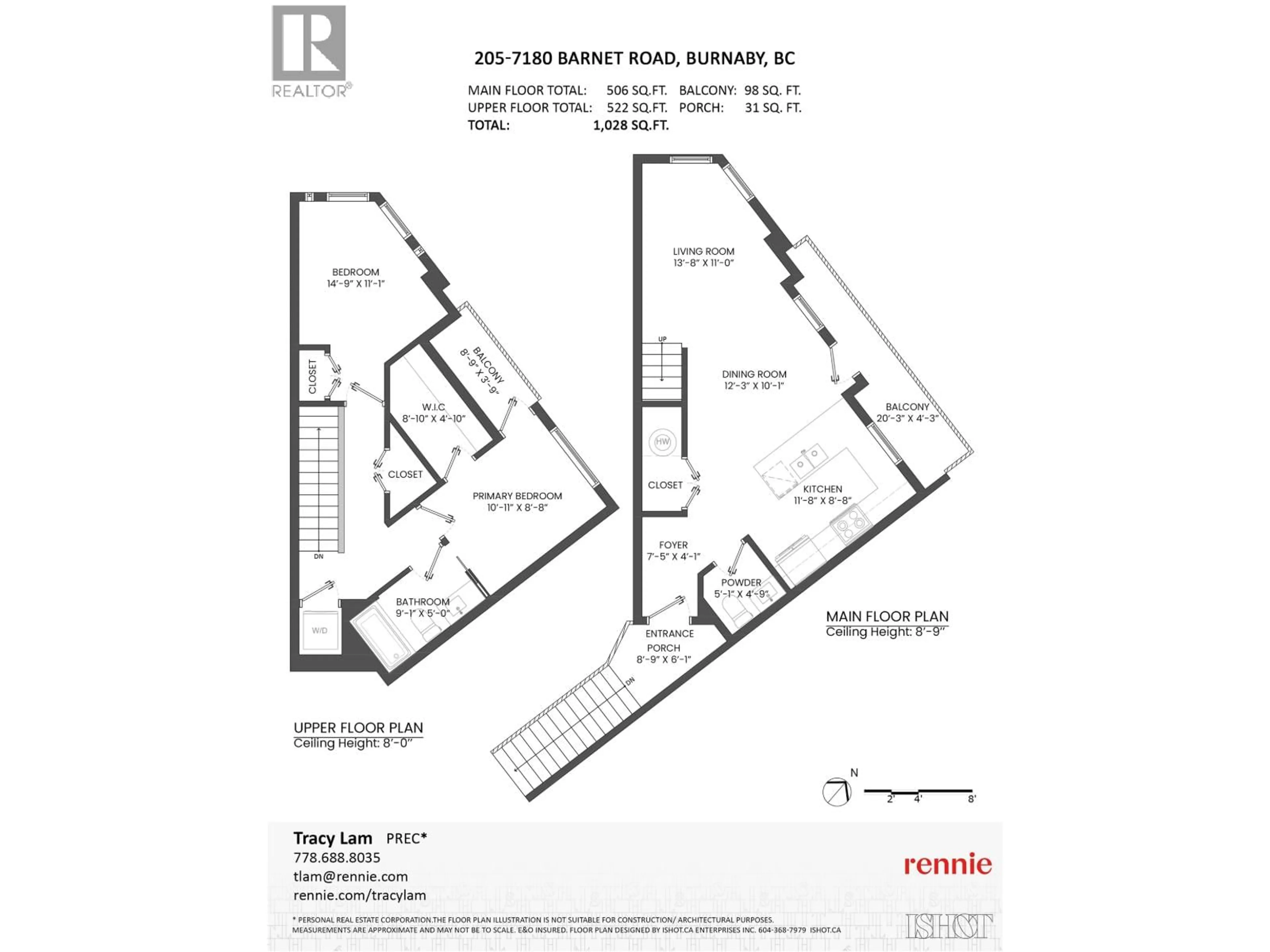 Floor plan for 205 - 7180 BARNET ROAD, Burnaby British Columbia V5A1C8
