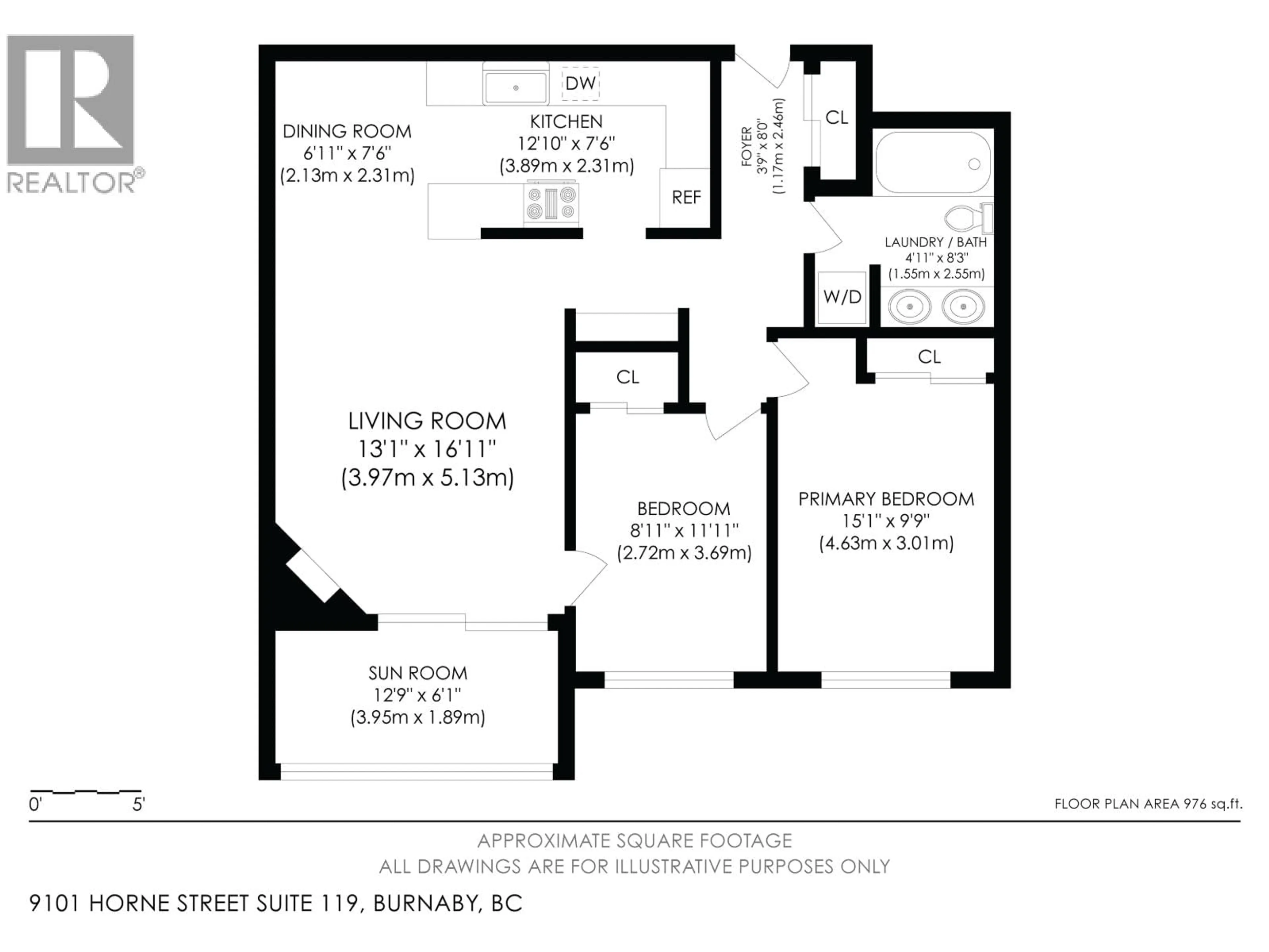 Floor plan for 119 - 9101 HORNE STREET, Burnaby British Columbia V3N4M3