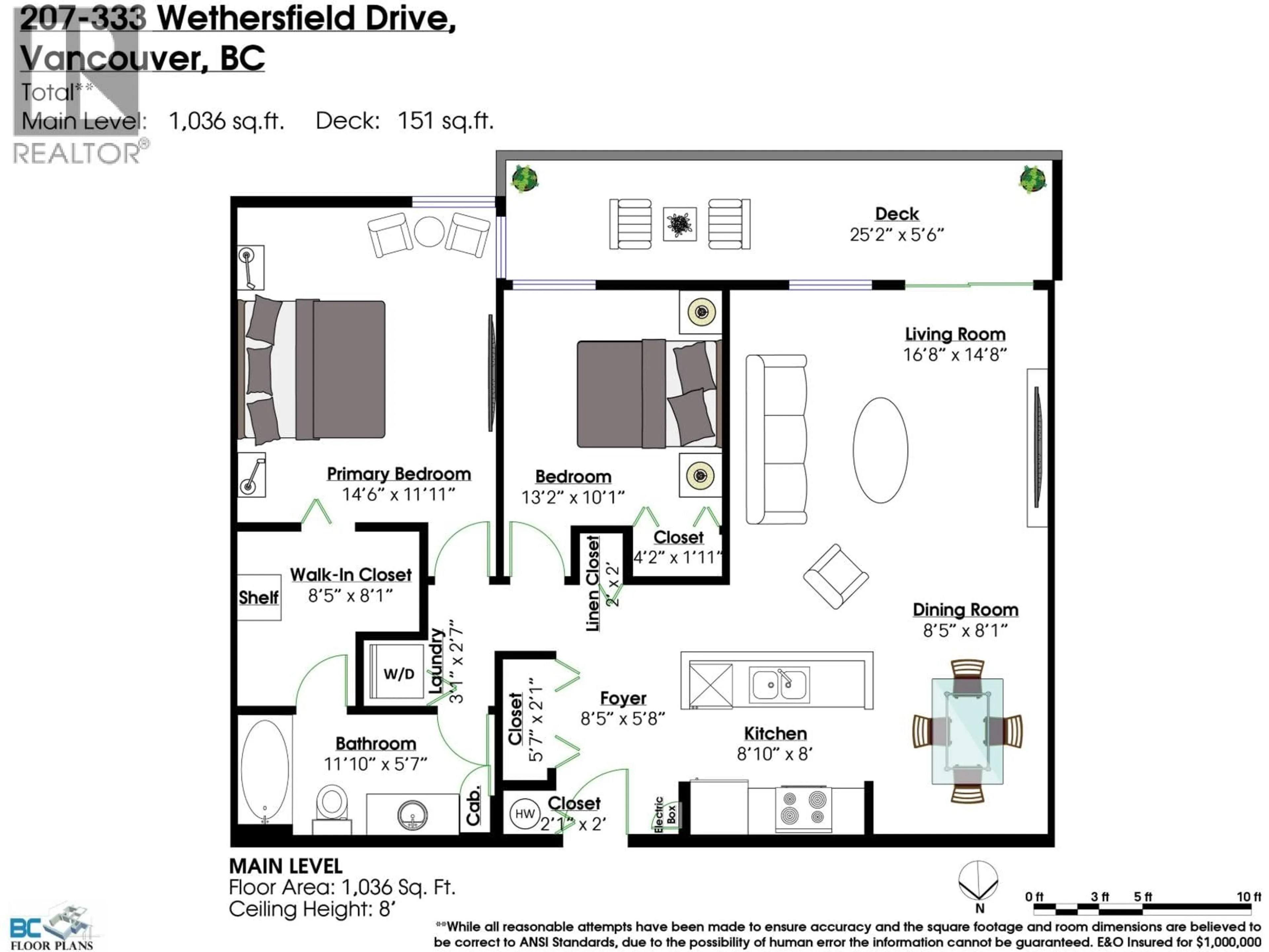 Floor plan for 207 - 333 WETHERSFIELD DRIVE, Vancouver British Columbia V5X4M9