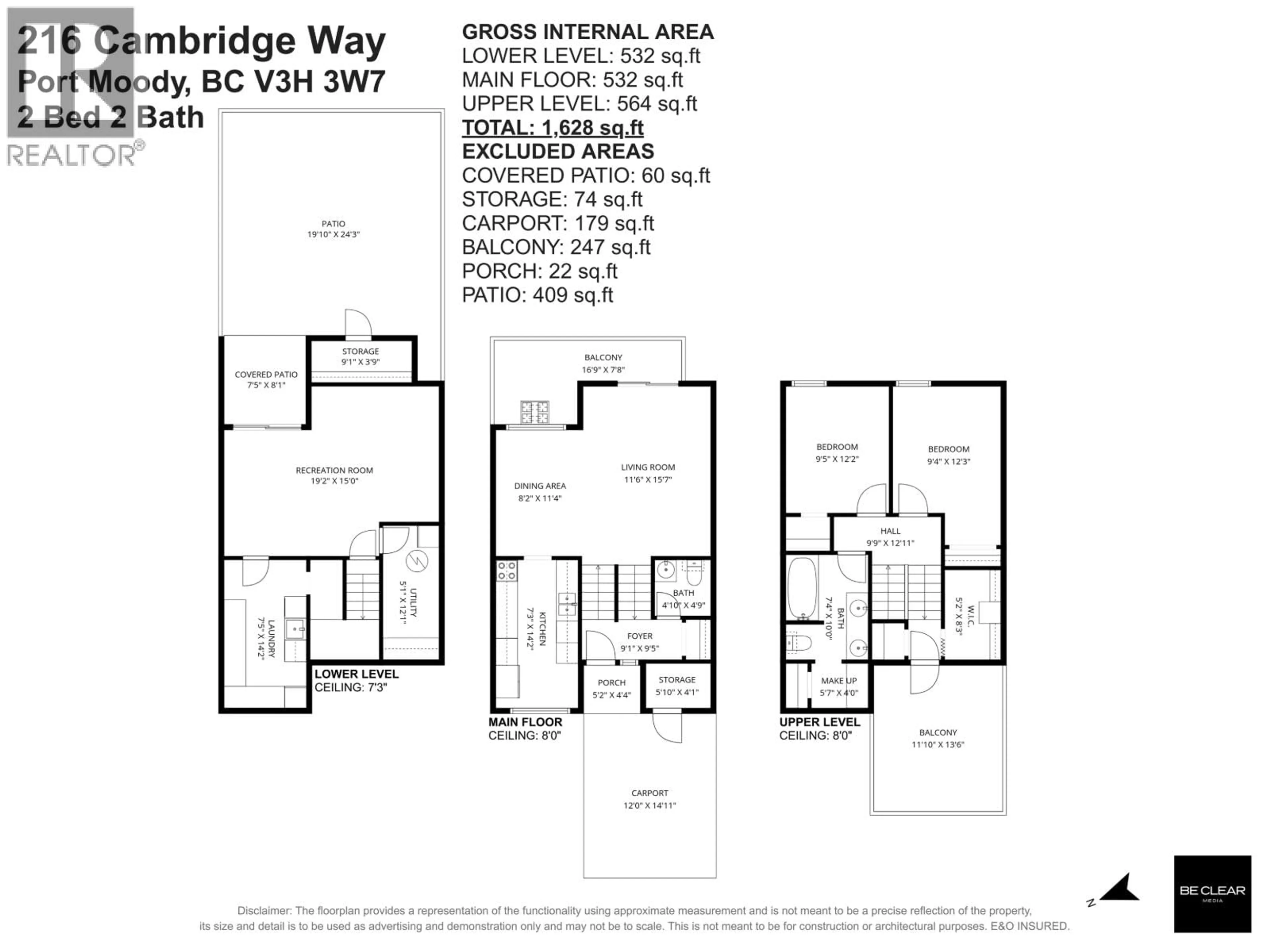 Floor plan for 216 CAMBRIDGE WAY, Port Moody British Columbia V3H3W7