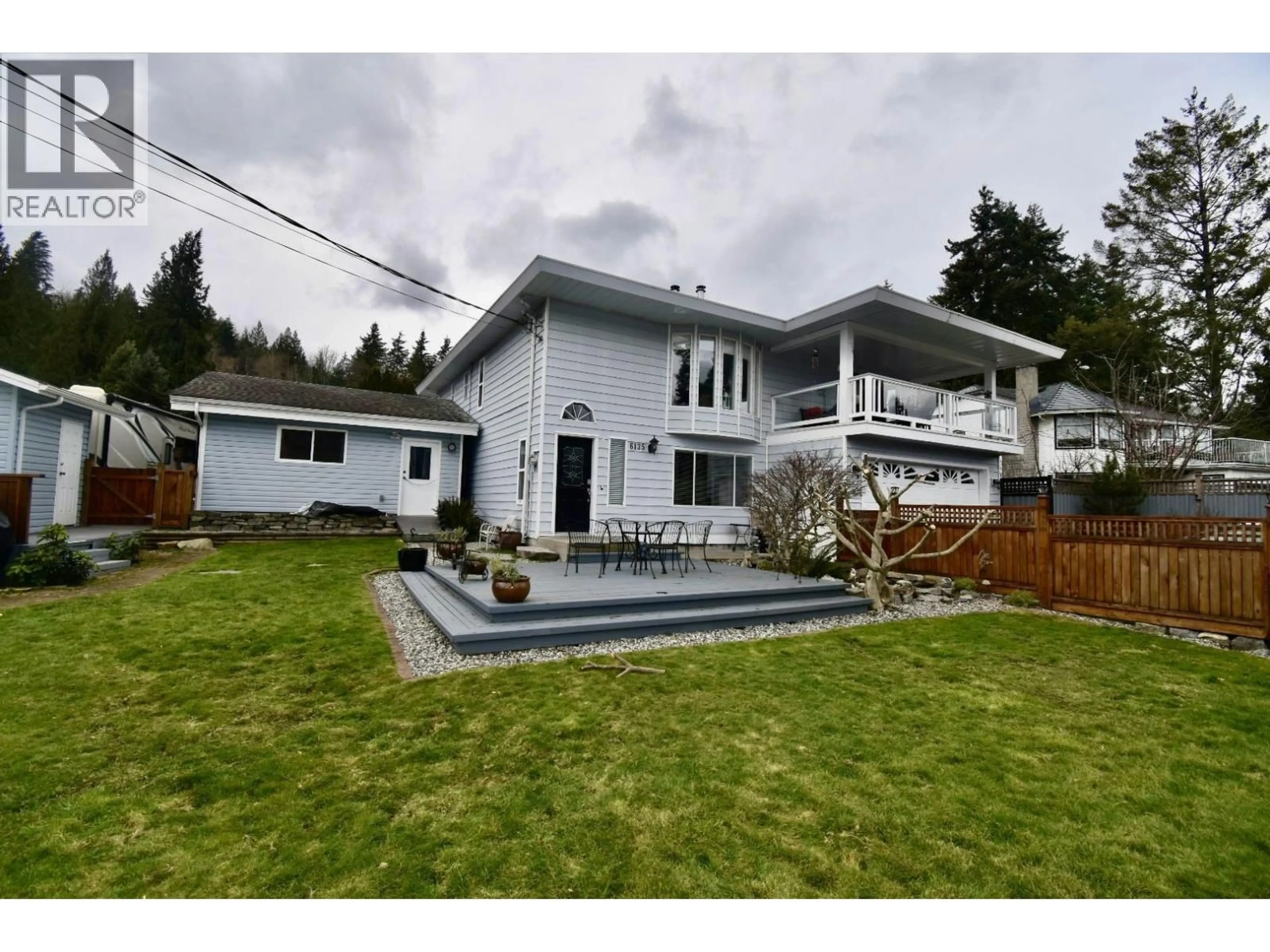 A pic from outside/outdoor area/front of a property/back of a property/a pic from drone, mountain view for 6135 FAIRWAY AVENUE, Sechelt British Columbia V7Z0L6