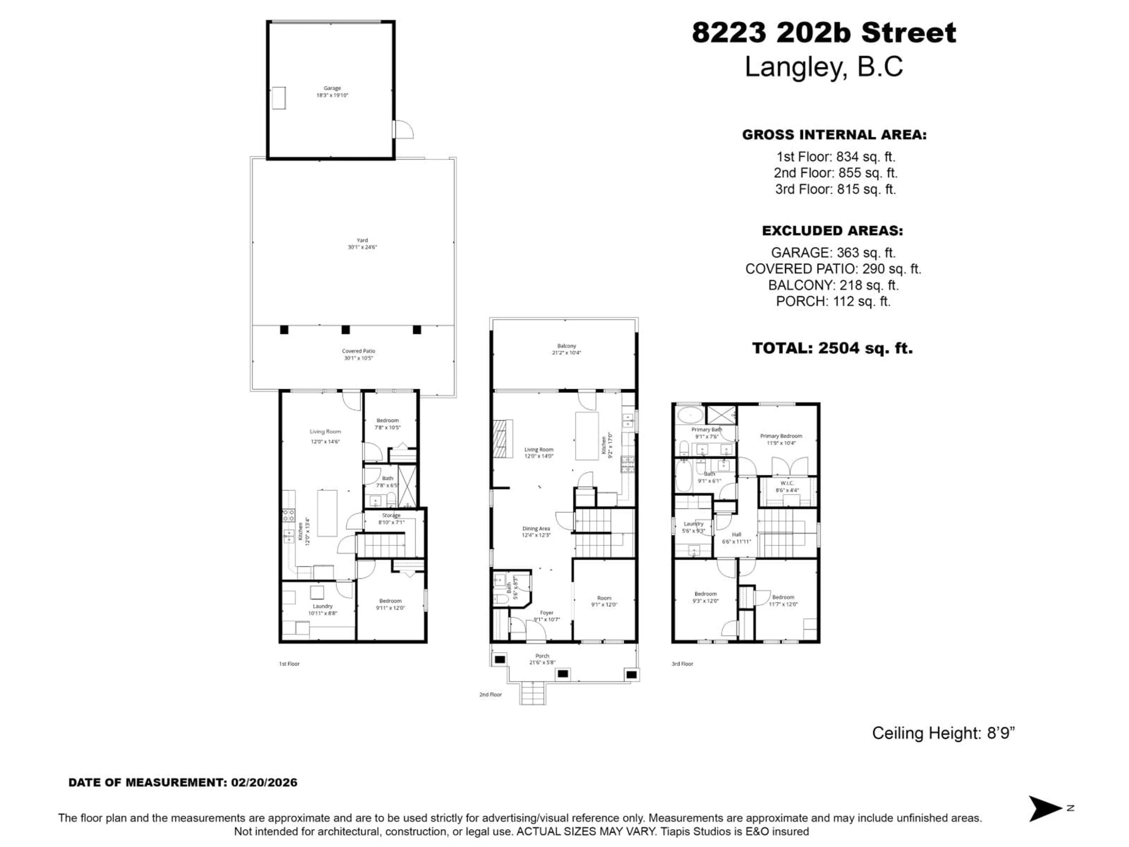 Floor plan for 8223 202B STREET, Langley British Columbia V2Y0Z1